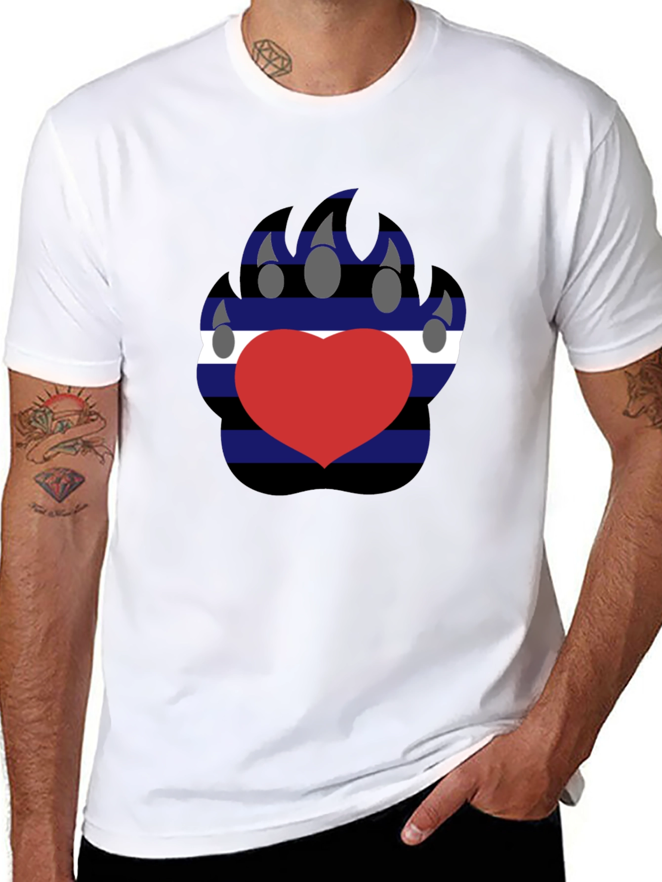 Leather Pride Bear Paw T-Shirt