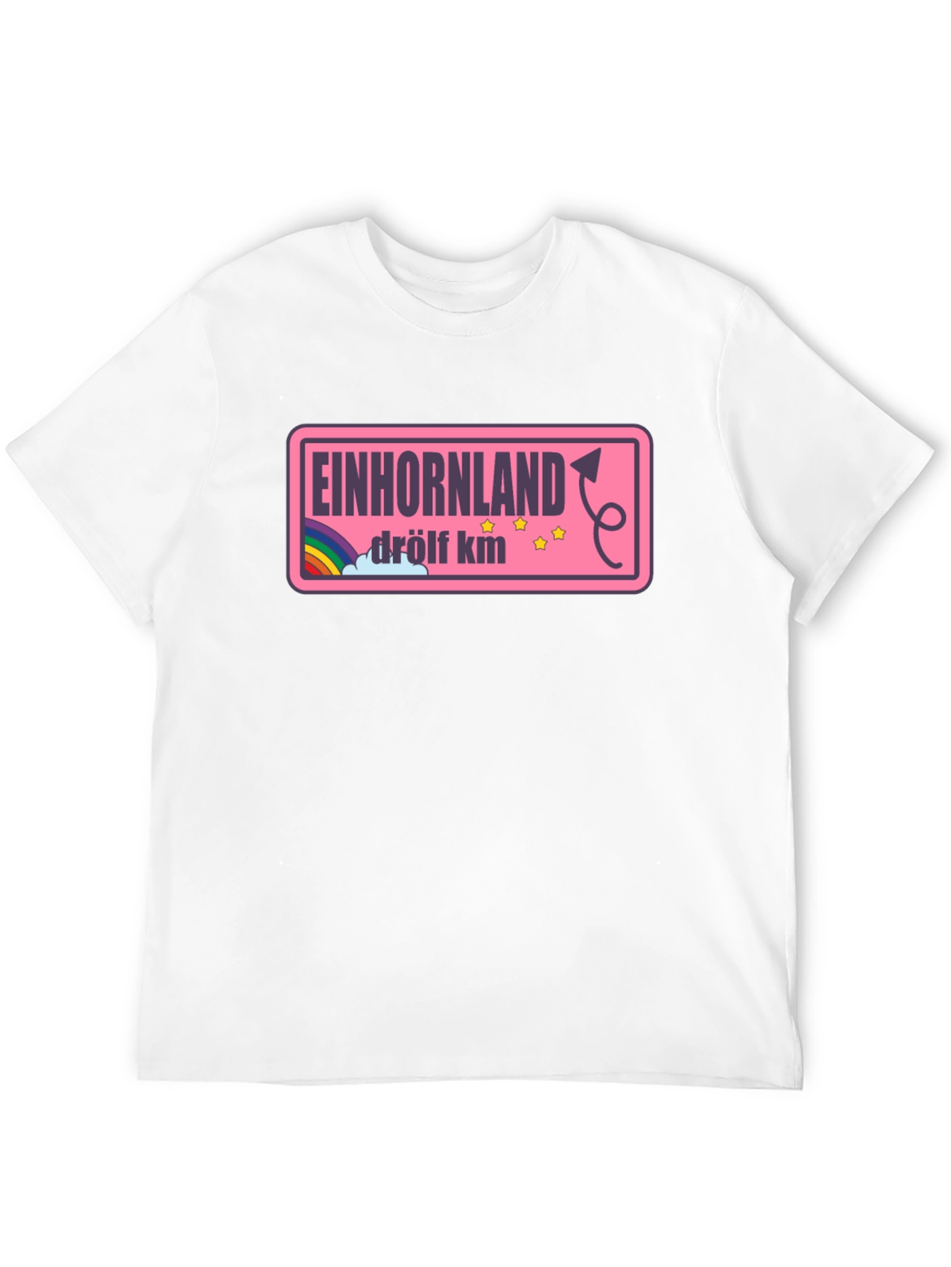Einhornland Graphic T-Shirt - Drölf KM Black Tee