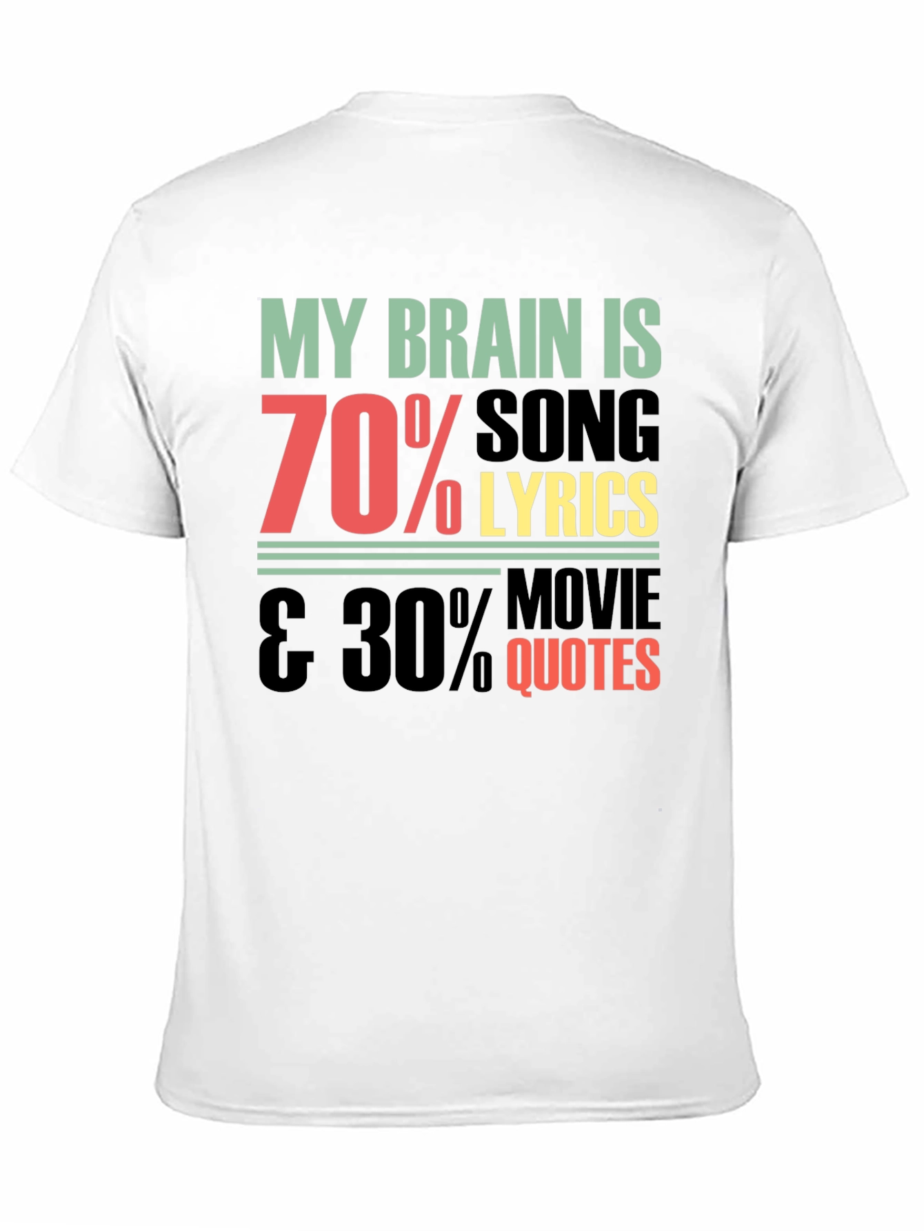 Funny Brain Song Lyrics & Movie Quotes Graphic T-Shirt
