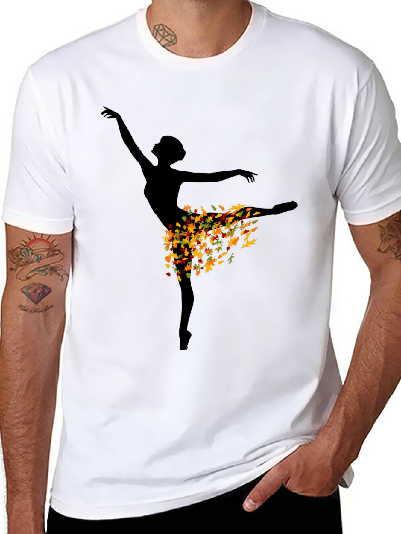 Autumn Ballerina Black T-Shirt