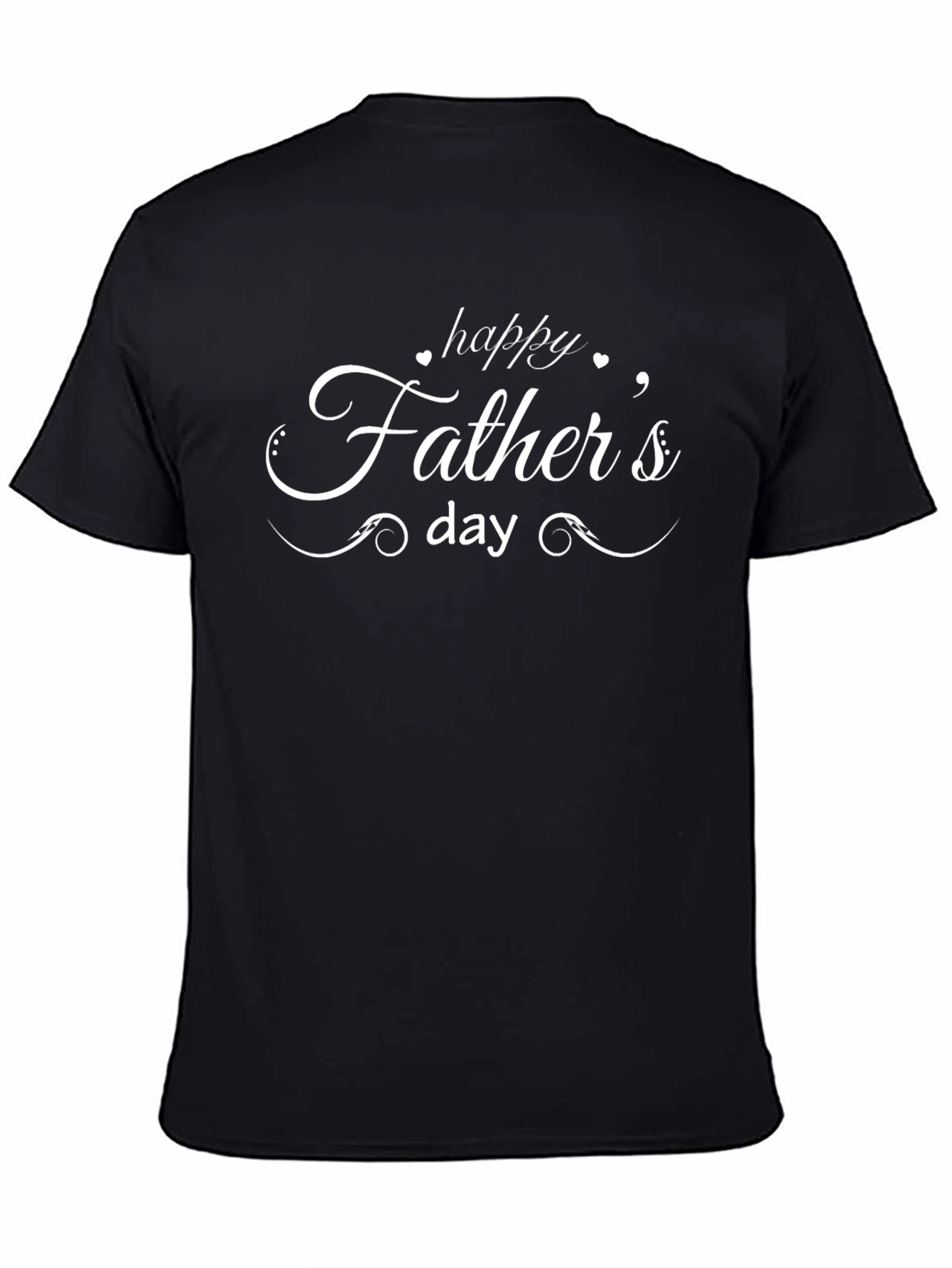 Happy Fathers Day Black Graphic T-Shirt