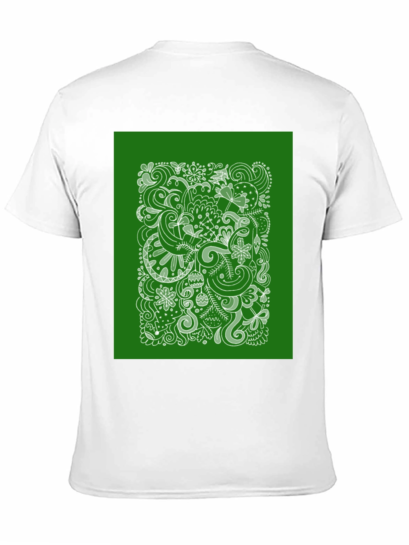 Doodle Art Graphic Tee - Black Cotton Casual T-Shirt