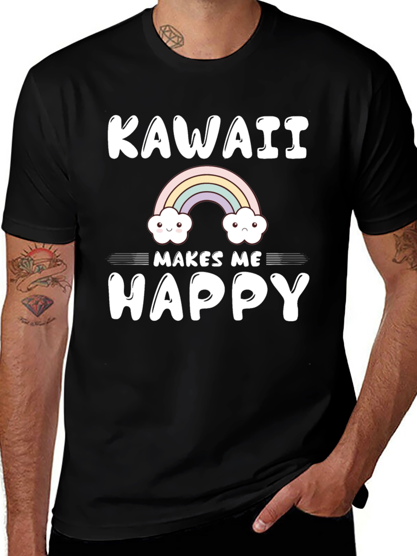 Kawaii Makes Me Happy Graphic T-Shirt