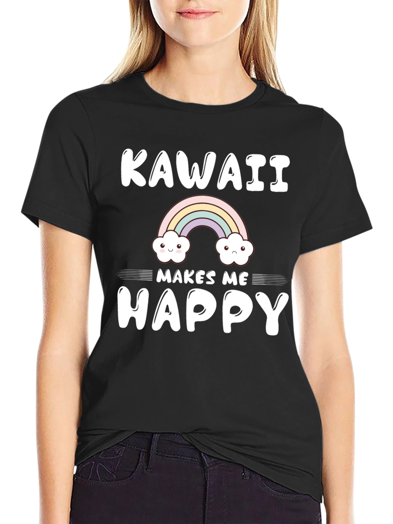 Kawaii Makes Me Happy Graphic T-Shirt