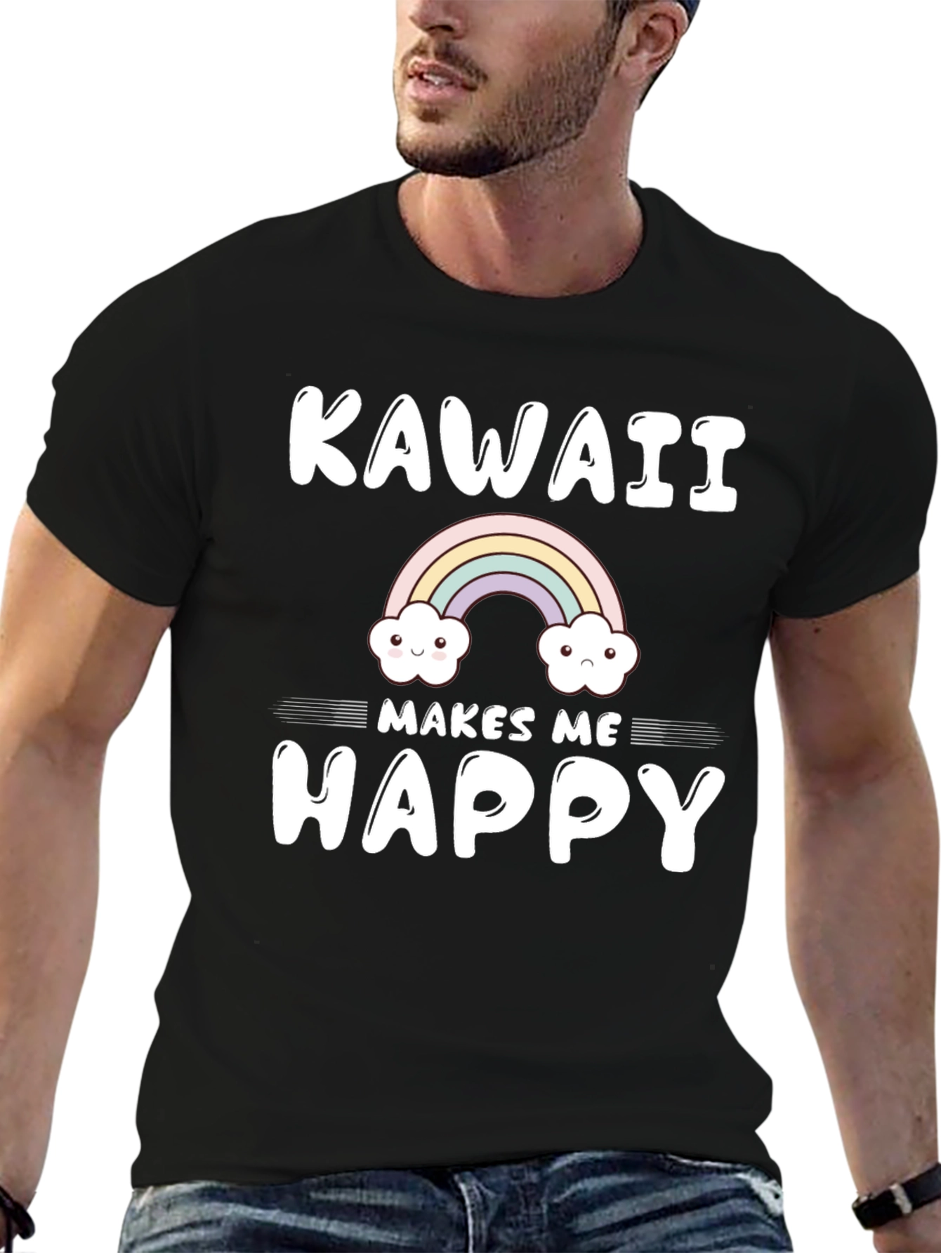 Kawaii Makes Me Happy Graphic T-Shirt
