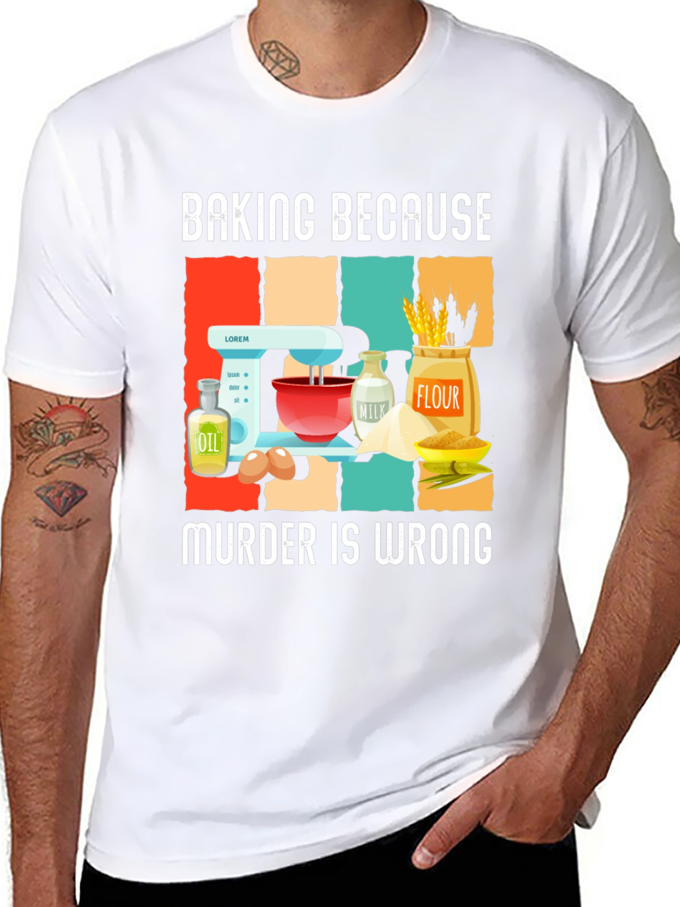 Baking Because Murder Is Wrong T-Shirt