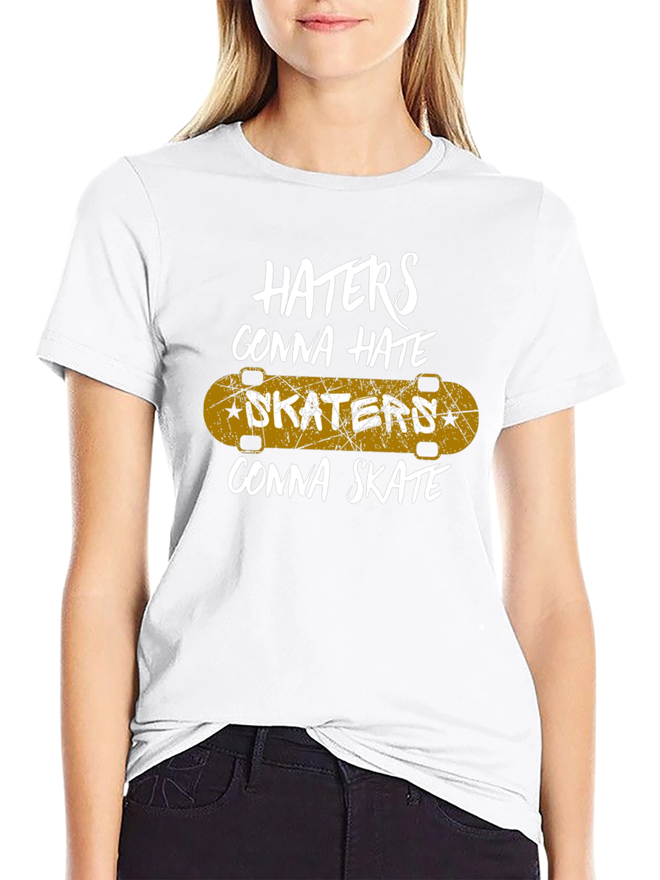 Skaters Gonna Skate Graphic Tee - Black