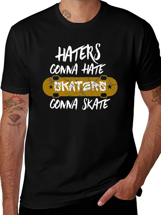 Skaters Gonna Skate Graphic Tee - Black