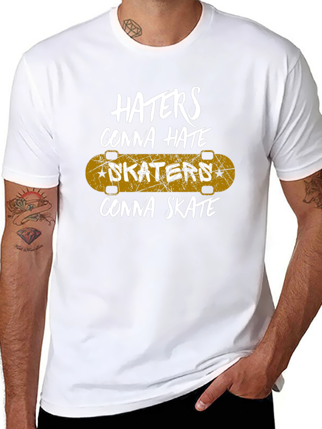 Skaters Gonna Skate Graphic Tee - Black