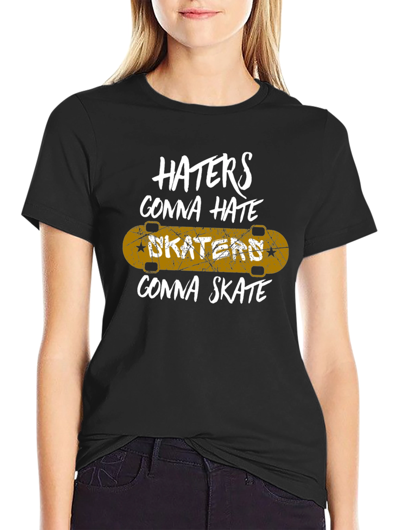 Skaters Gonna Skate Graphic Tee - Black