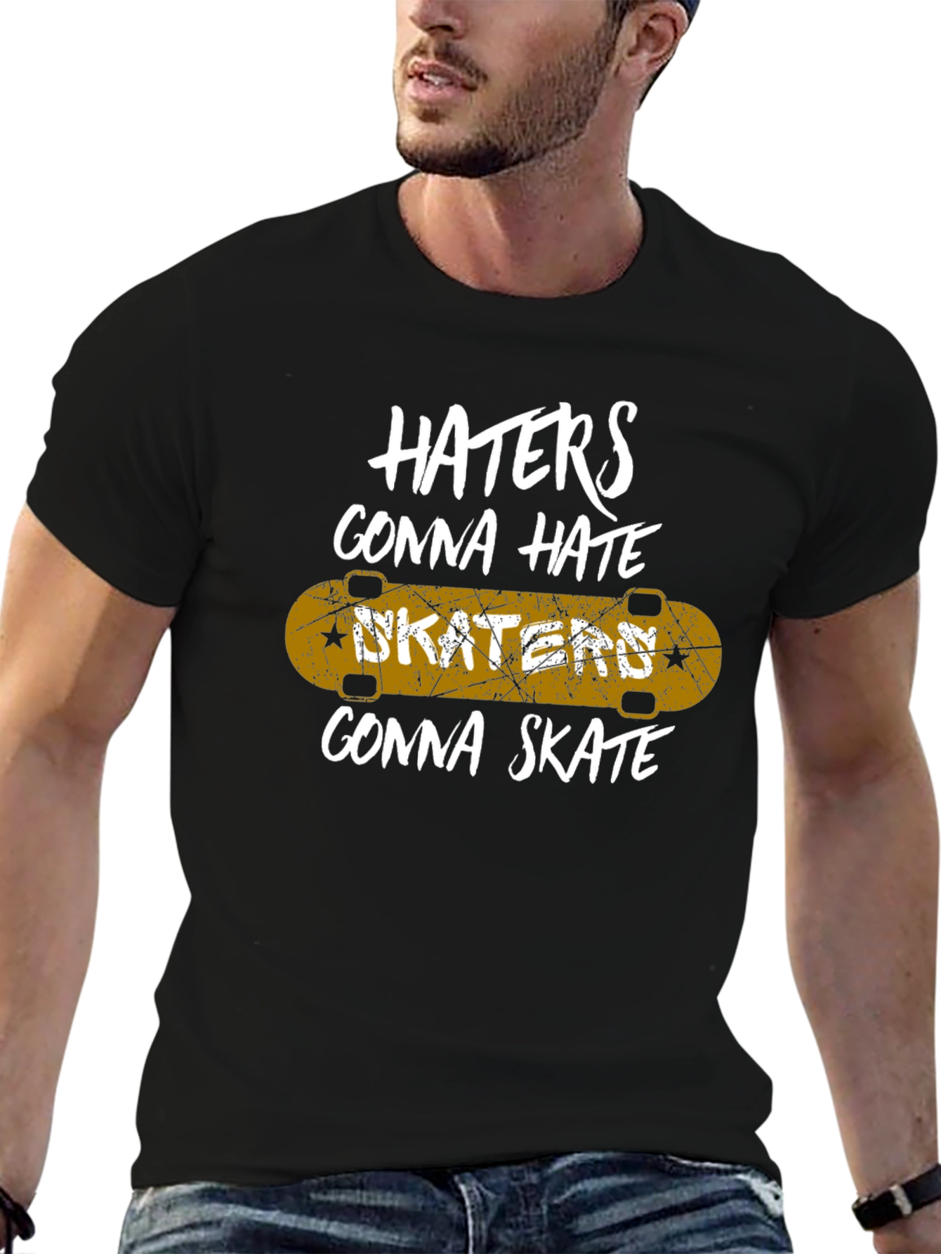 Skaters Gonna Skate Graphic Tee - Black