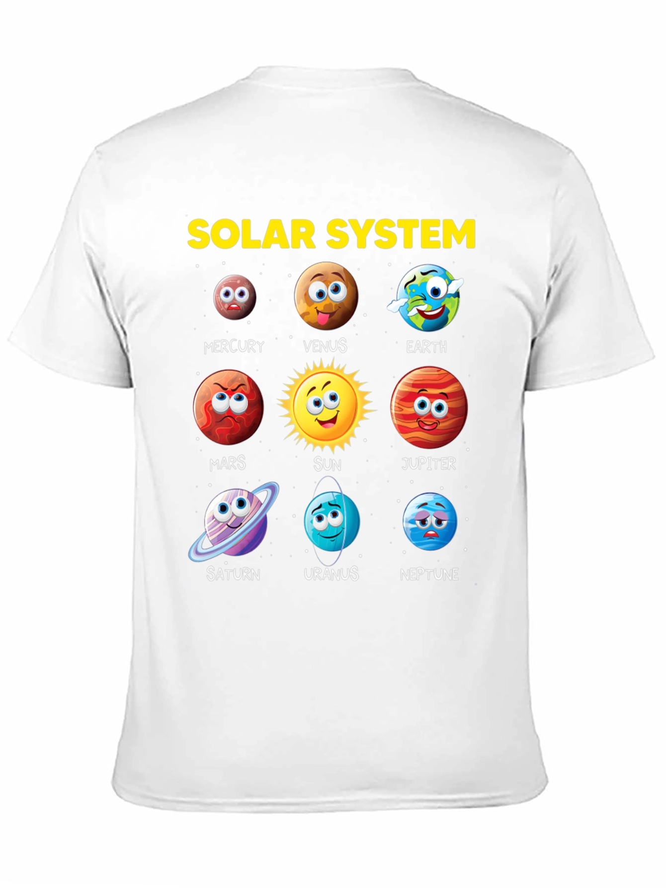 Solar System Planets Cartoon T-Shirt