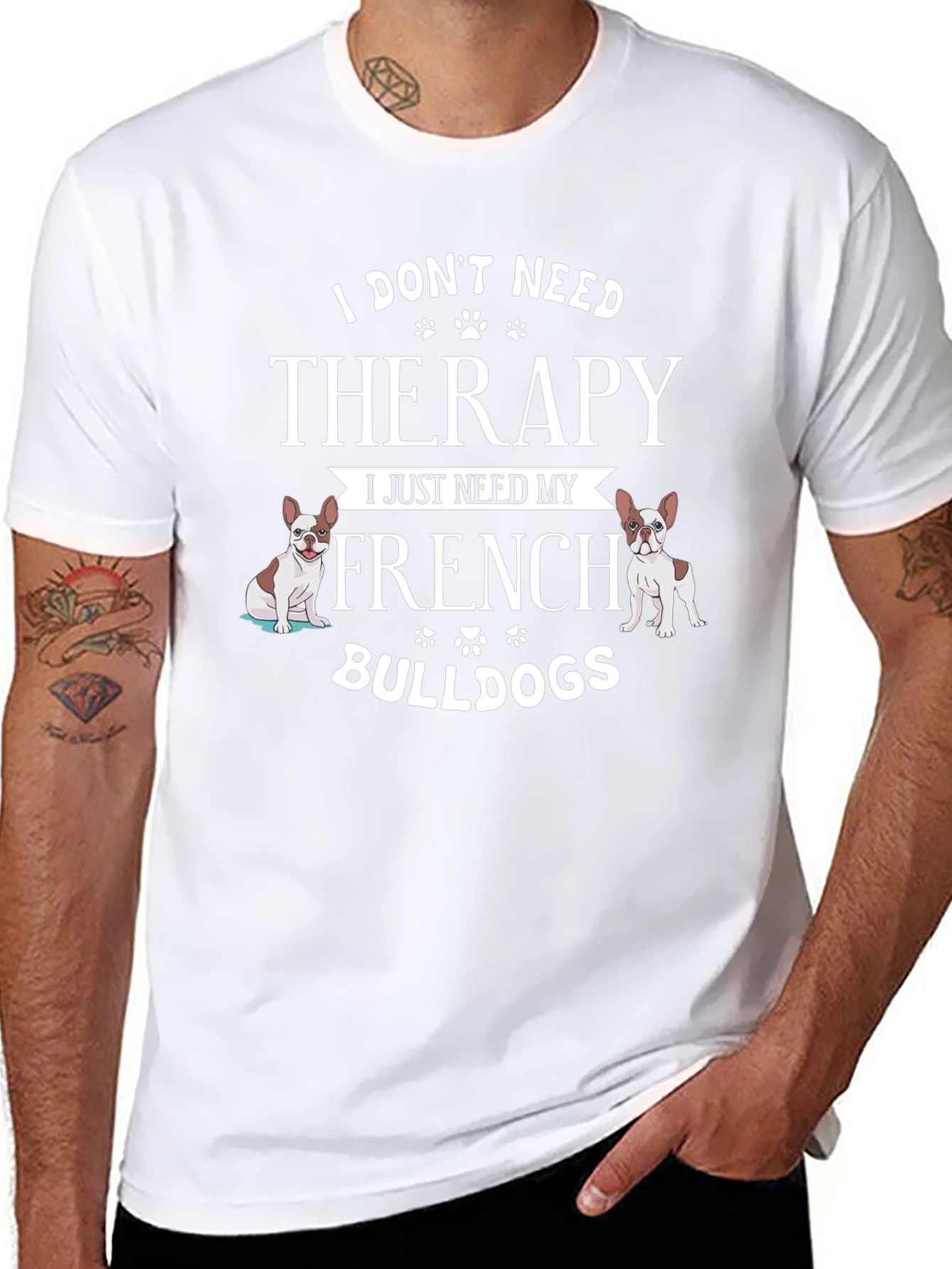 French Bulldog Therapy T-Shirt - Dog Lover Tee