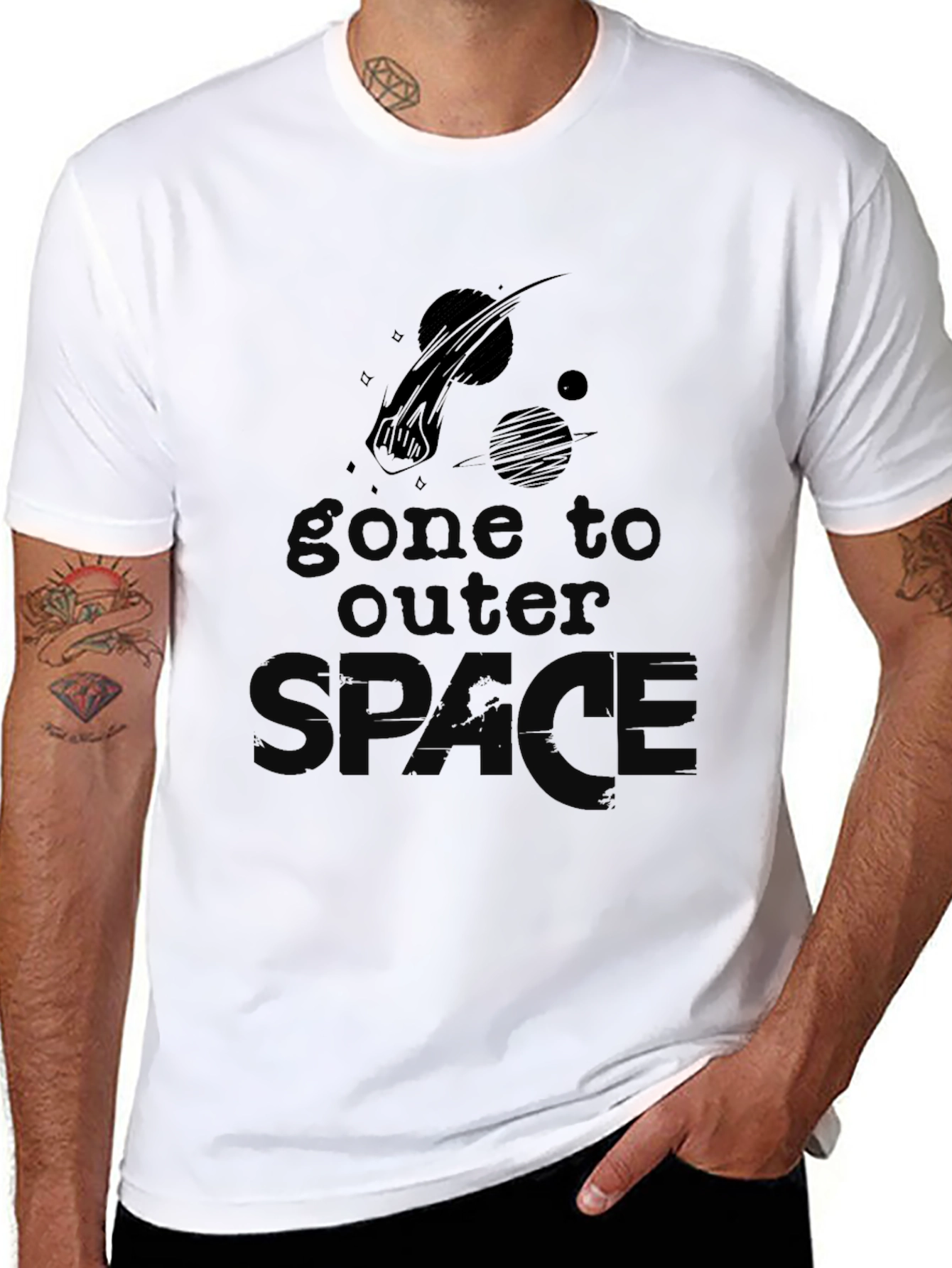 Gone to Outer Space T-Shirt - Black