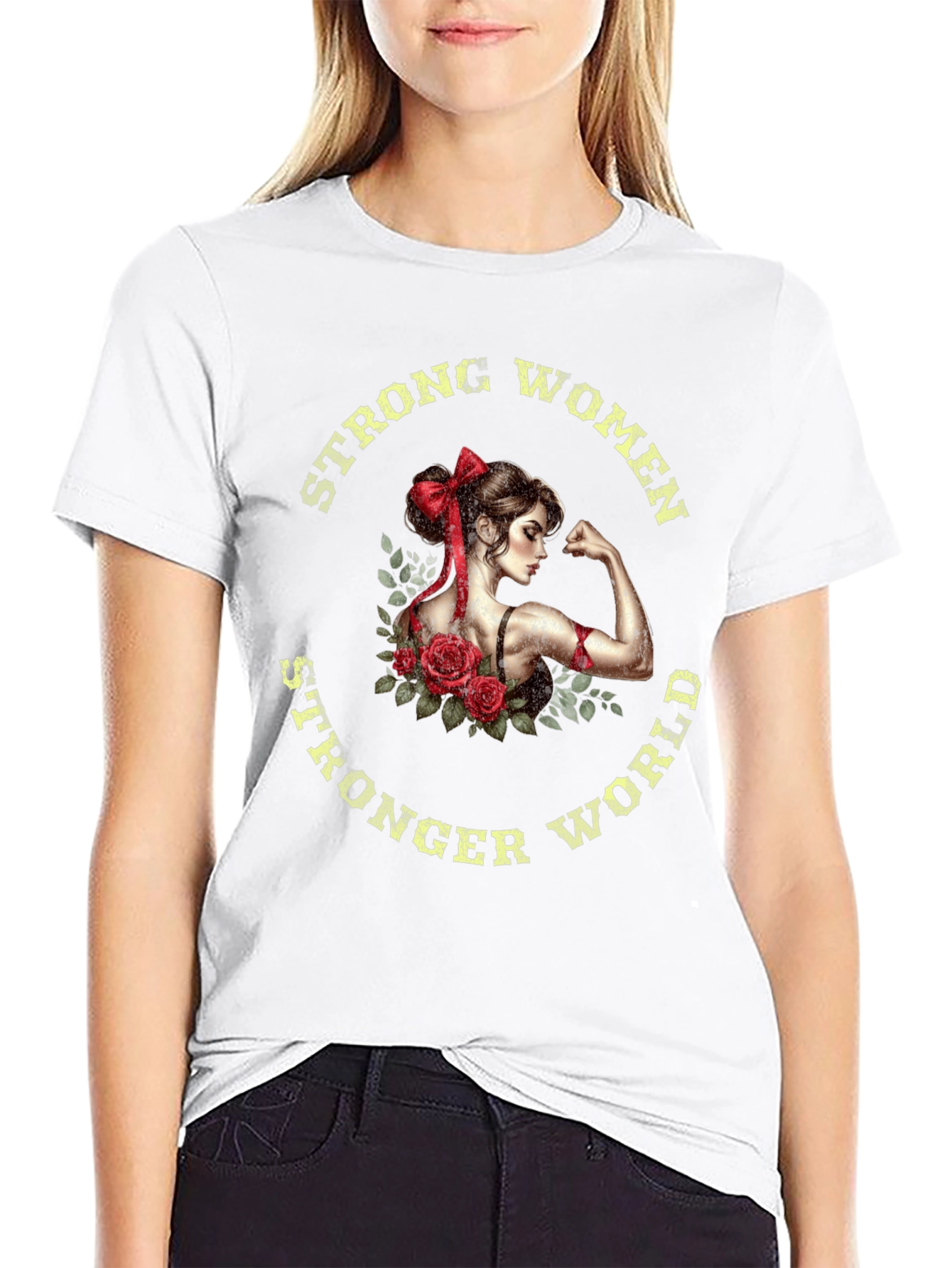 Strong Women Stronger World Graphic Tee