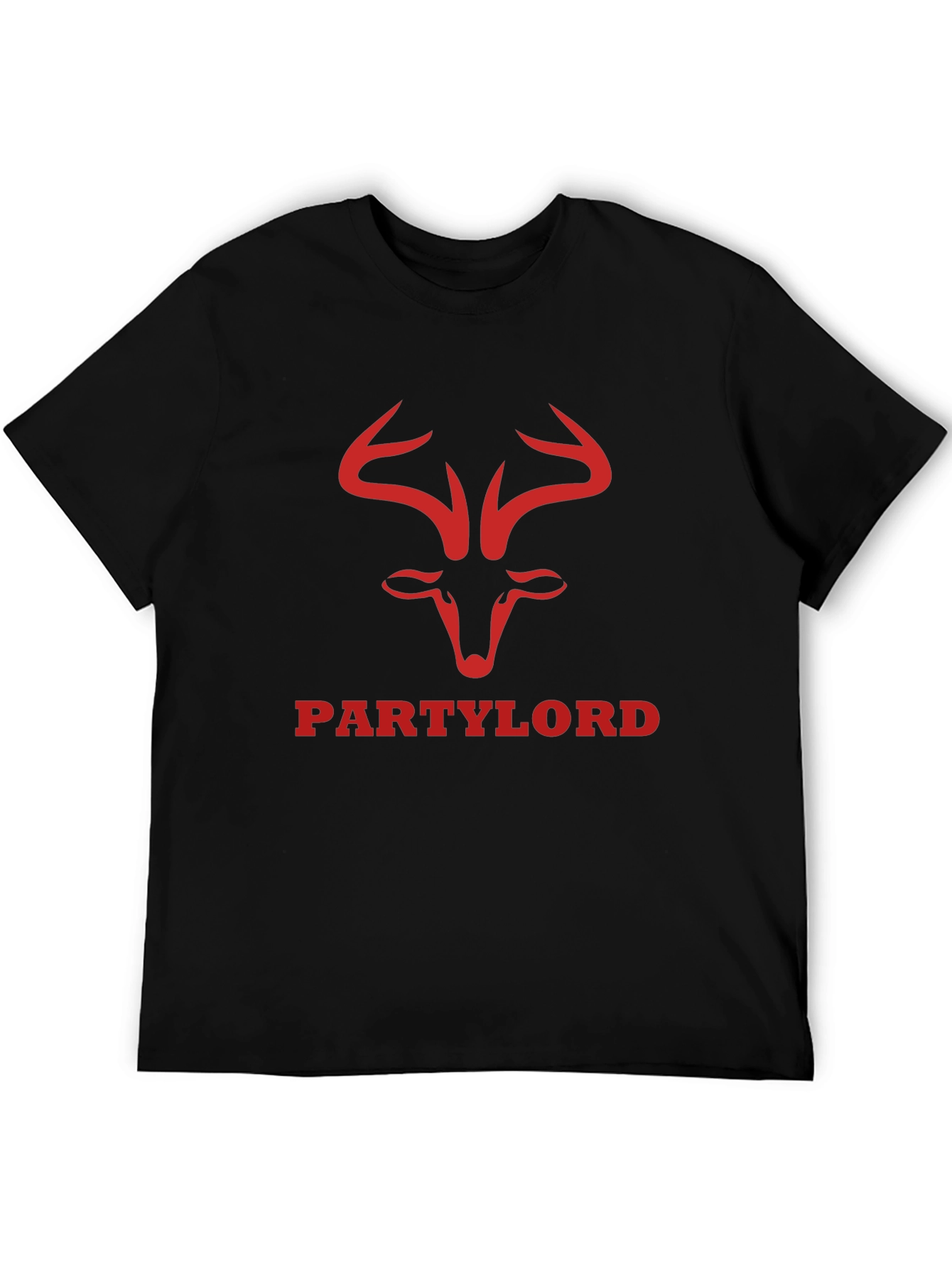 Party Lord Graphic Tee - Black Cotton T-Shirt
