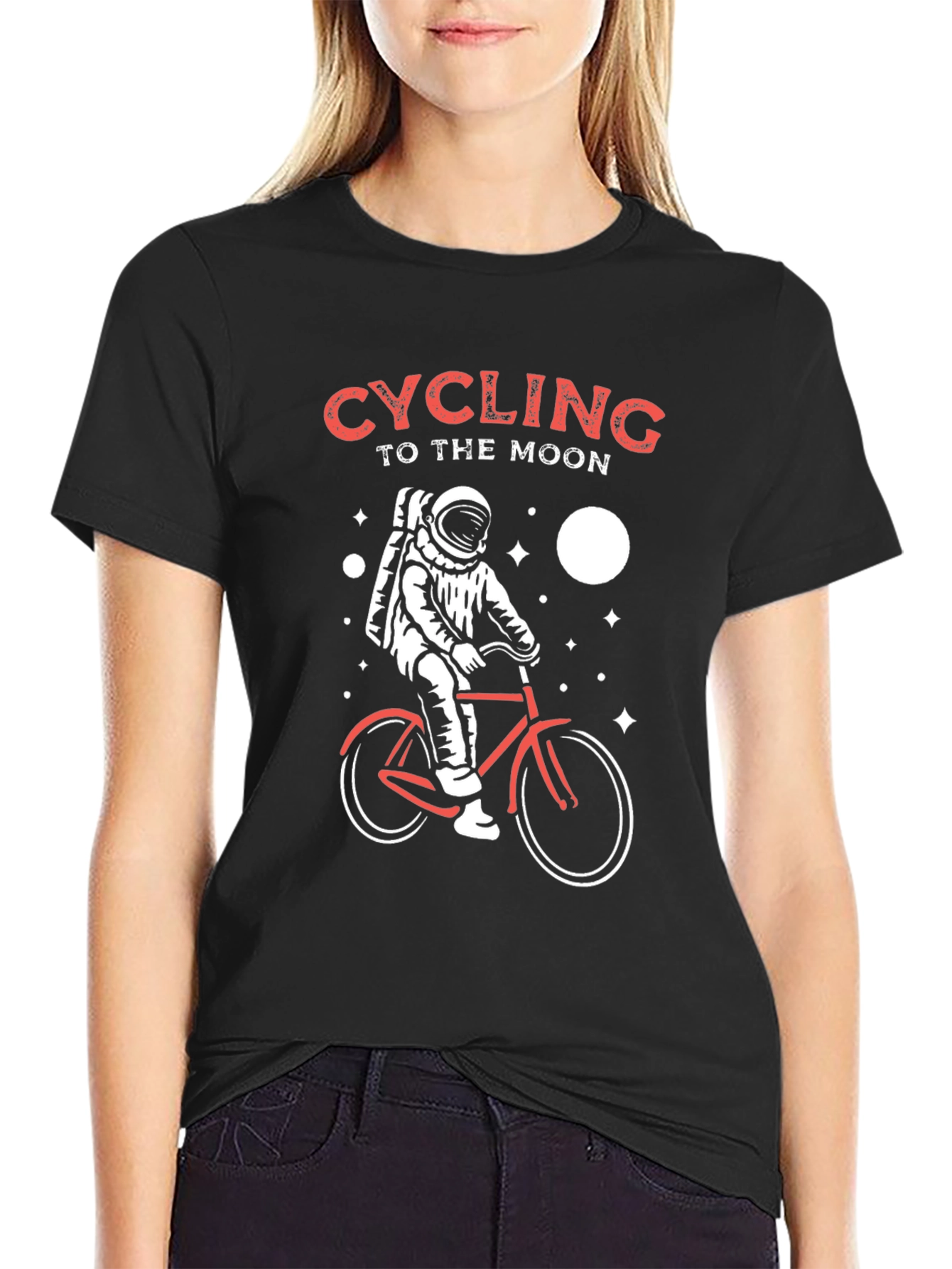 Cycling to the Moon Graphic Tee