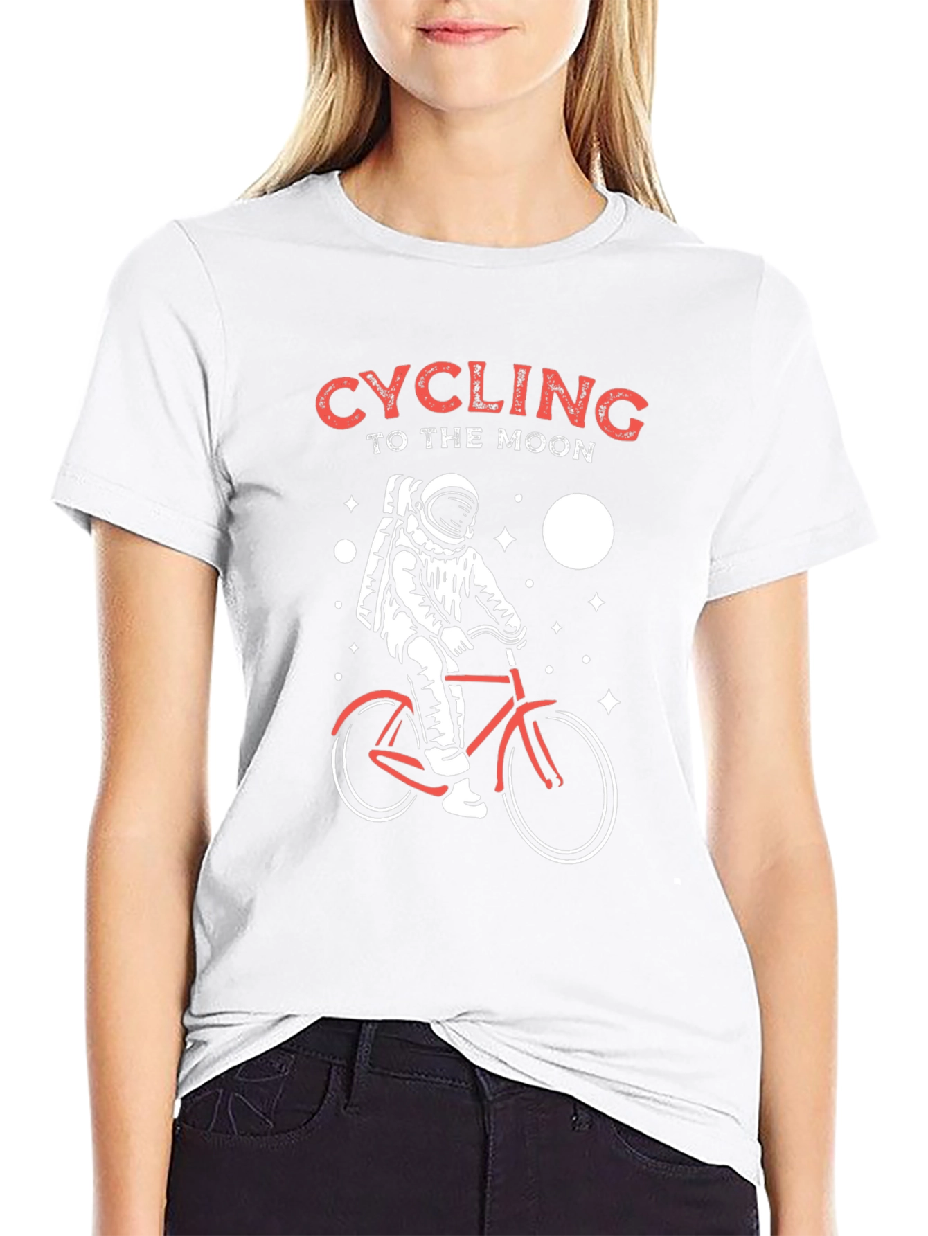 Cycling to the Moon Graphic Tee