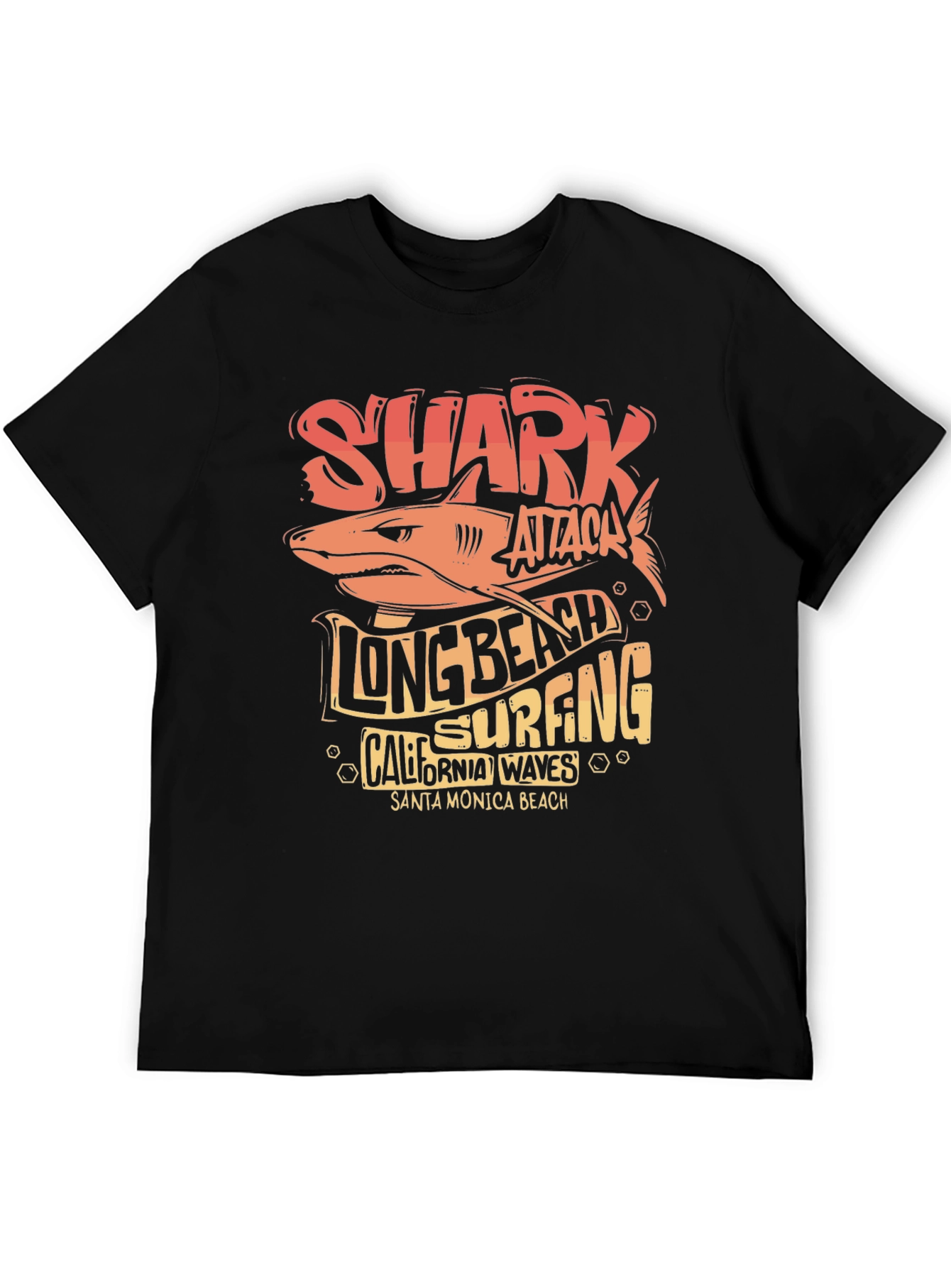 Shark Attack Long Beach Surfing Tee