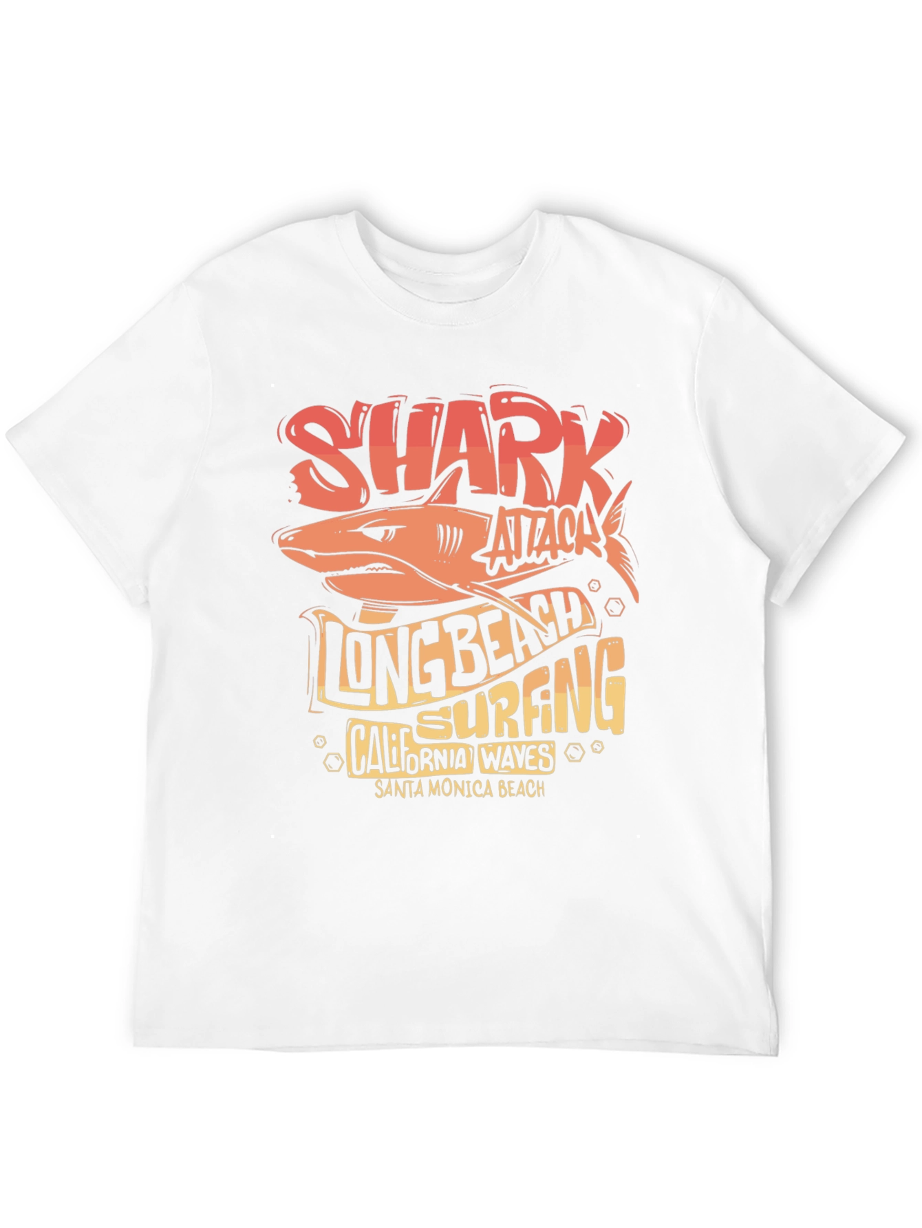 Shark Attack Long Beach Surfing Tee