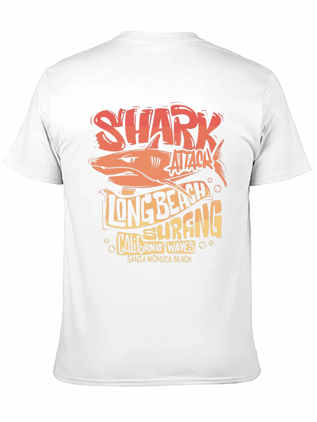 Shark Attack Long Beach Surfing Tee