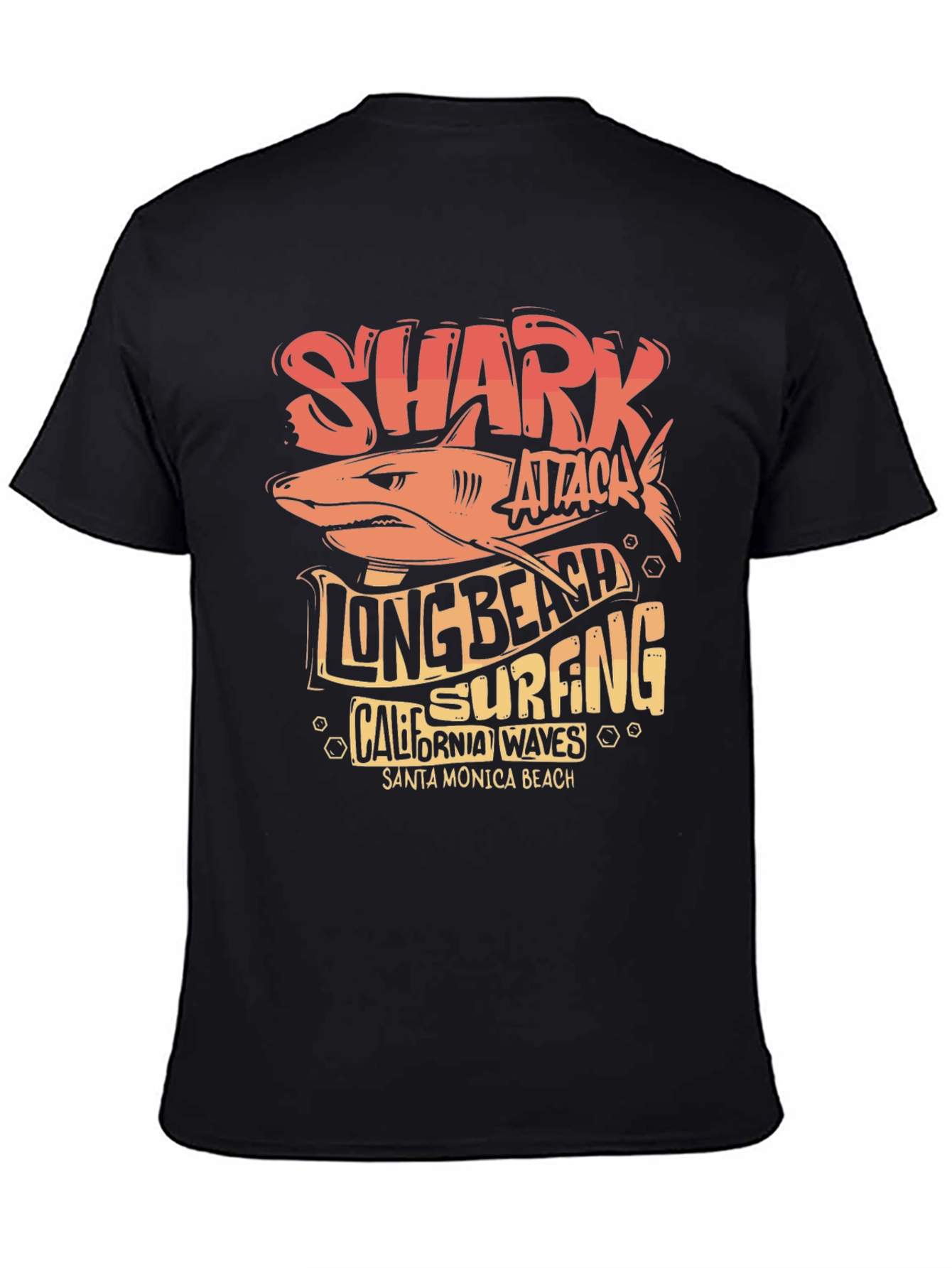 Shark Attack Long Beach Surfing Tee
