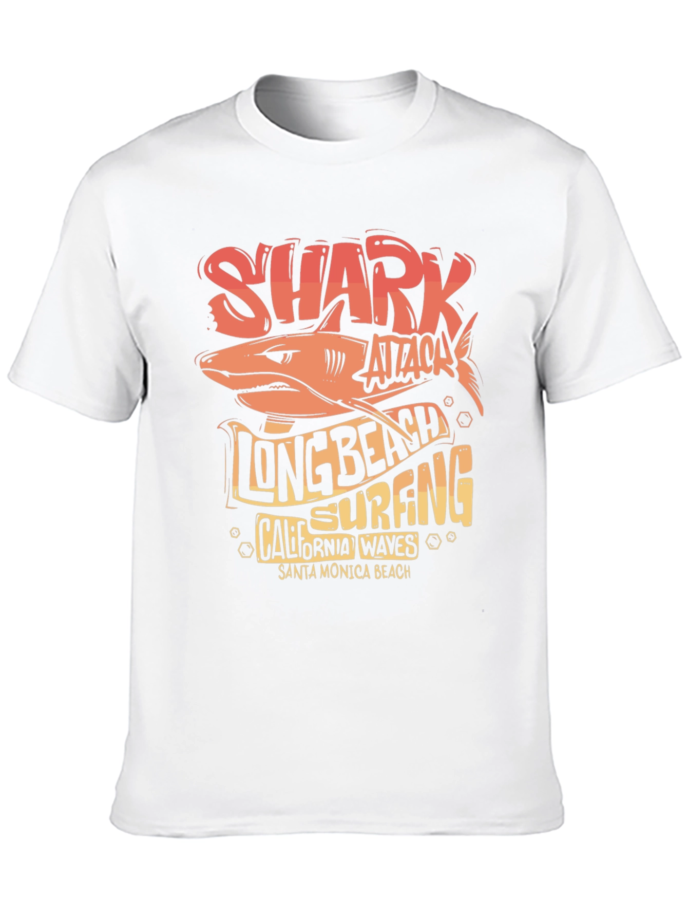 Shark Attack Long Beach Surfing Tee