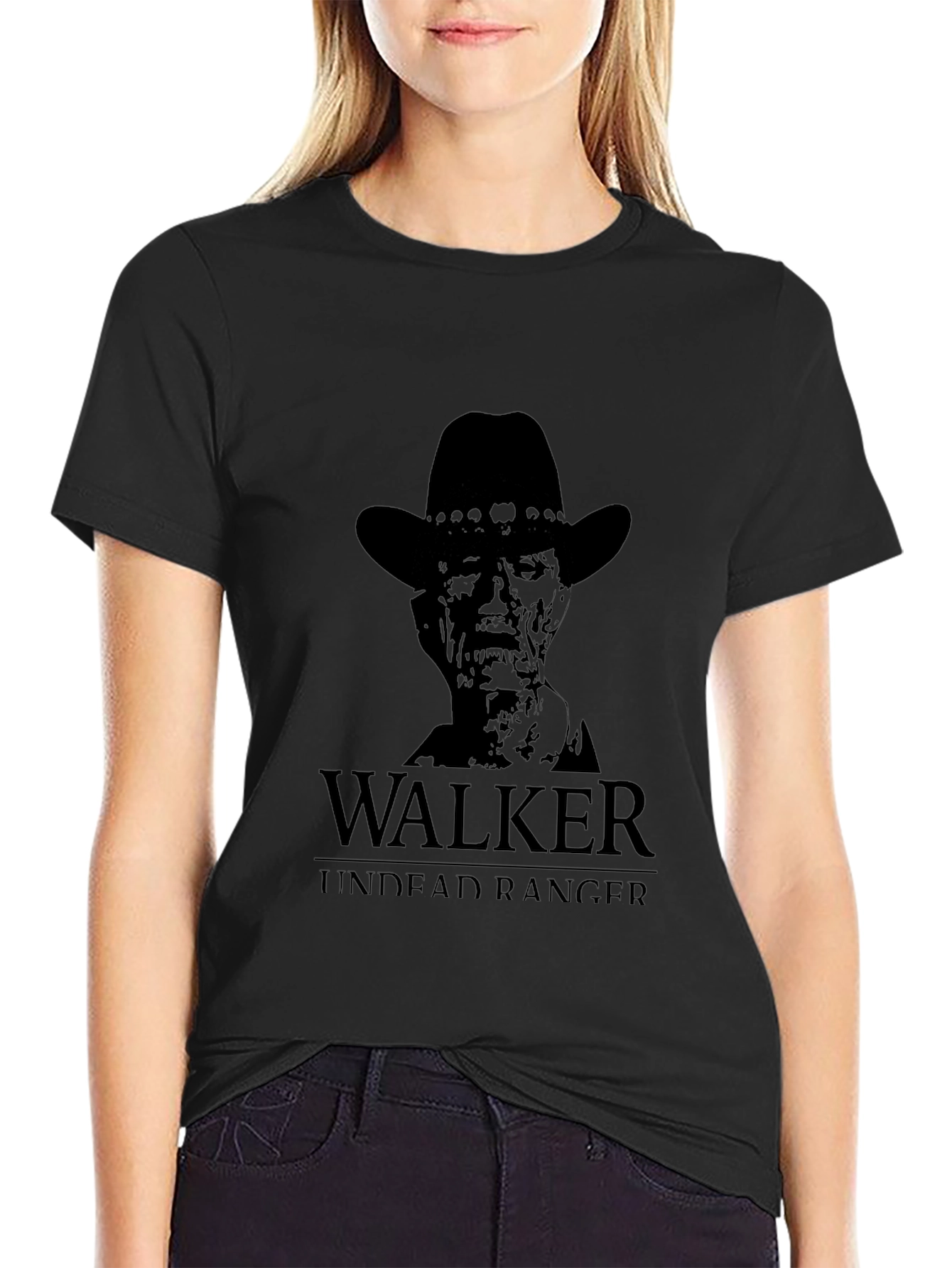 Walker Undead Ranger T-Shirt - Black Graphic Tee