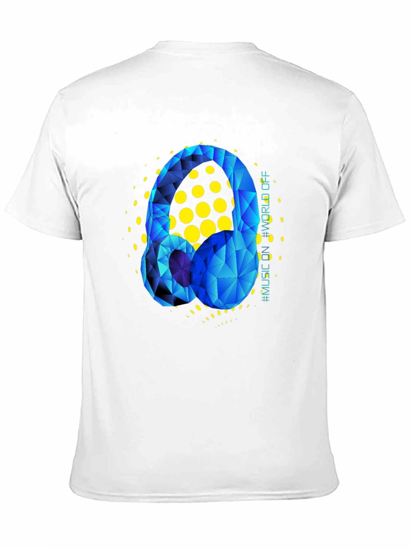 Geometric Headphones Graphic T-Shirt