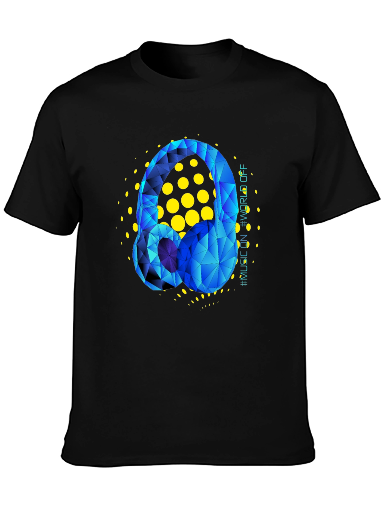 Geometric Headphones Graphic T-Shirt