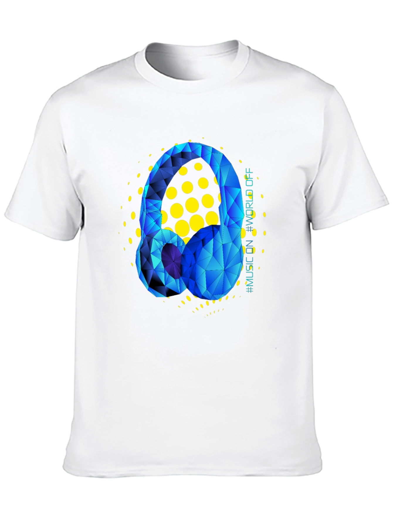 Geometric Headphones Graphic T-Shirt