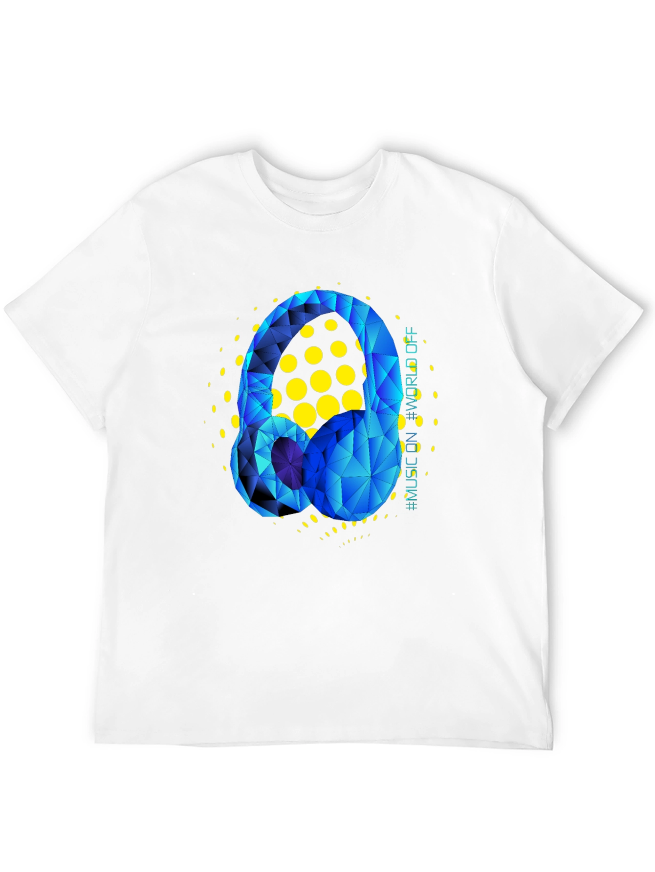 Geometric Headphones Graphic T-Shirt