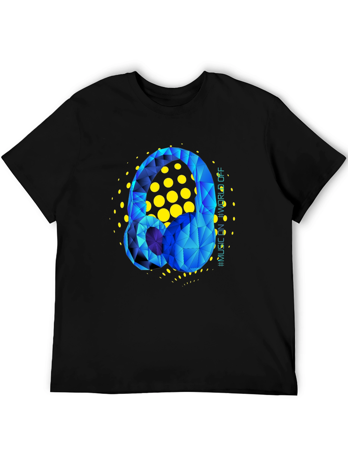 Geometric Headphones Graphic T-Shirt
