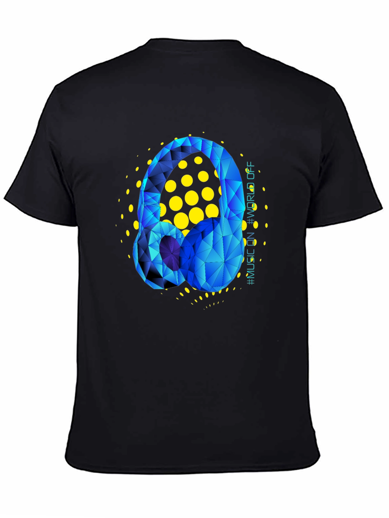 Geometric Headphones Graphic T-Shirt
