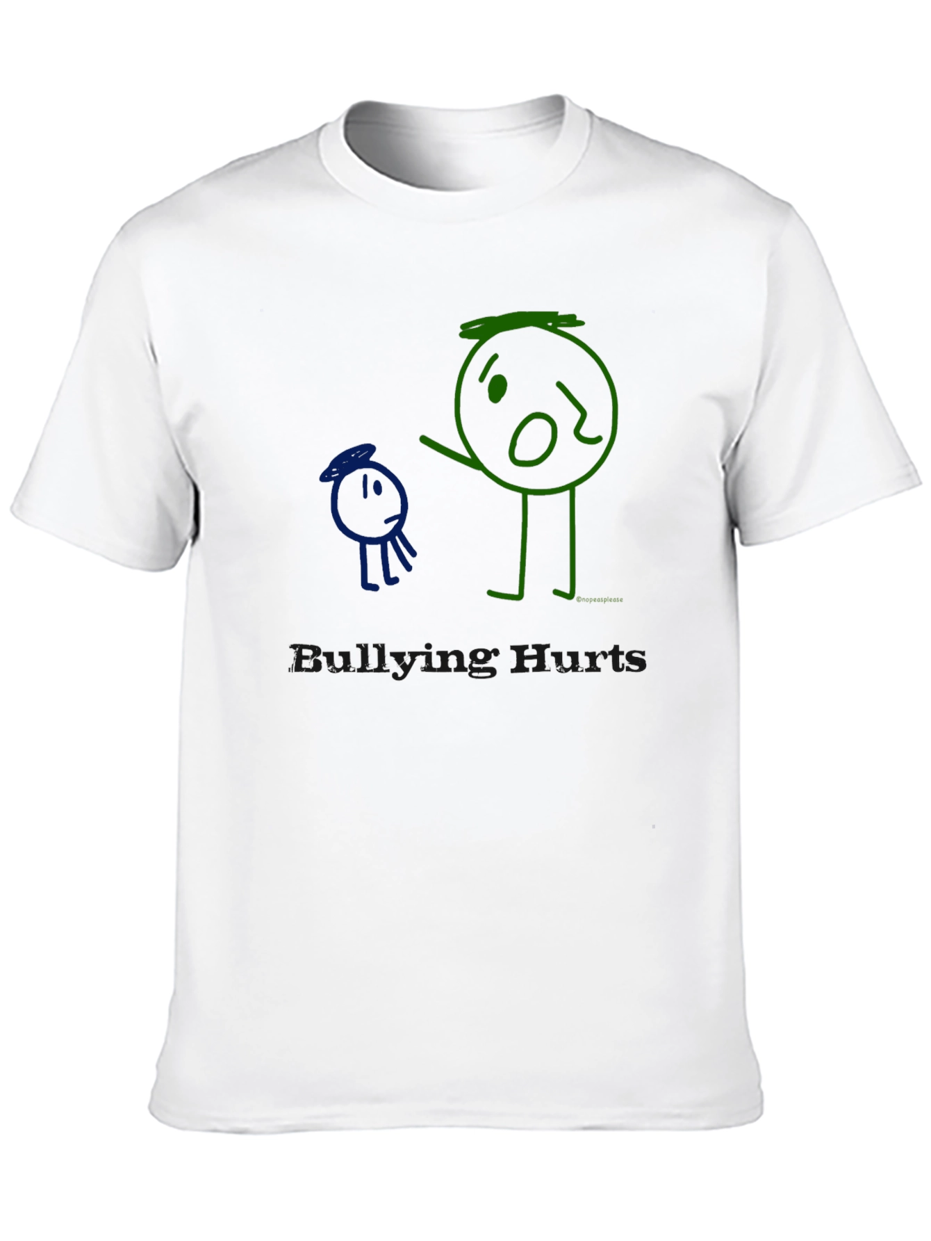 Bullying Hurts T-Shirt Graphic Tee Crew Neck