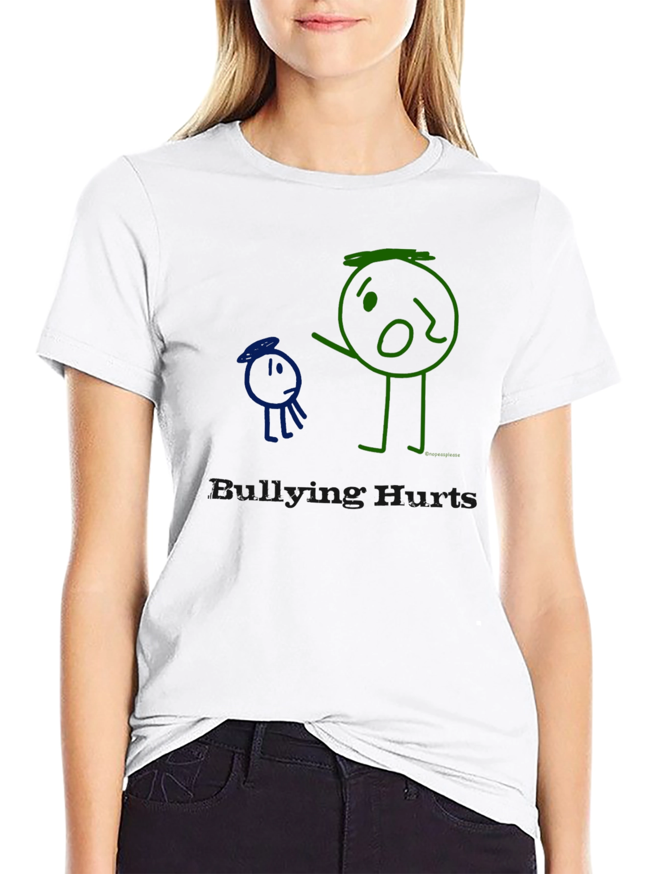 Bullying Hurts T-Shirt Graphic Tee Crew Neck