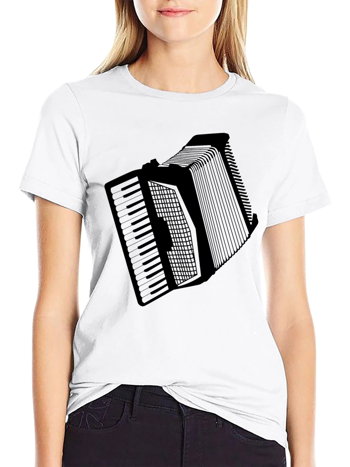 Accordion Graphic Black T-Shirt