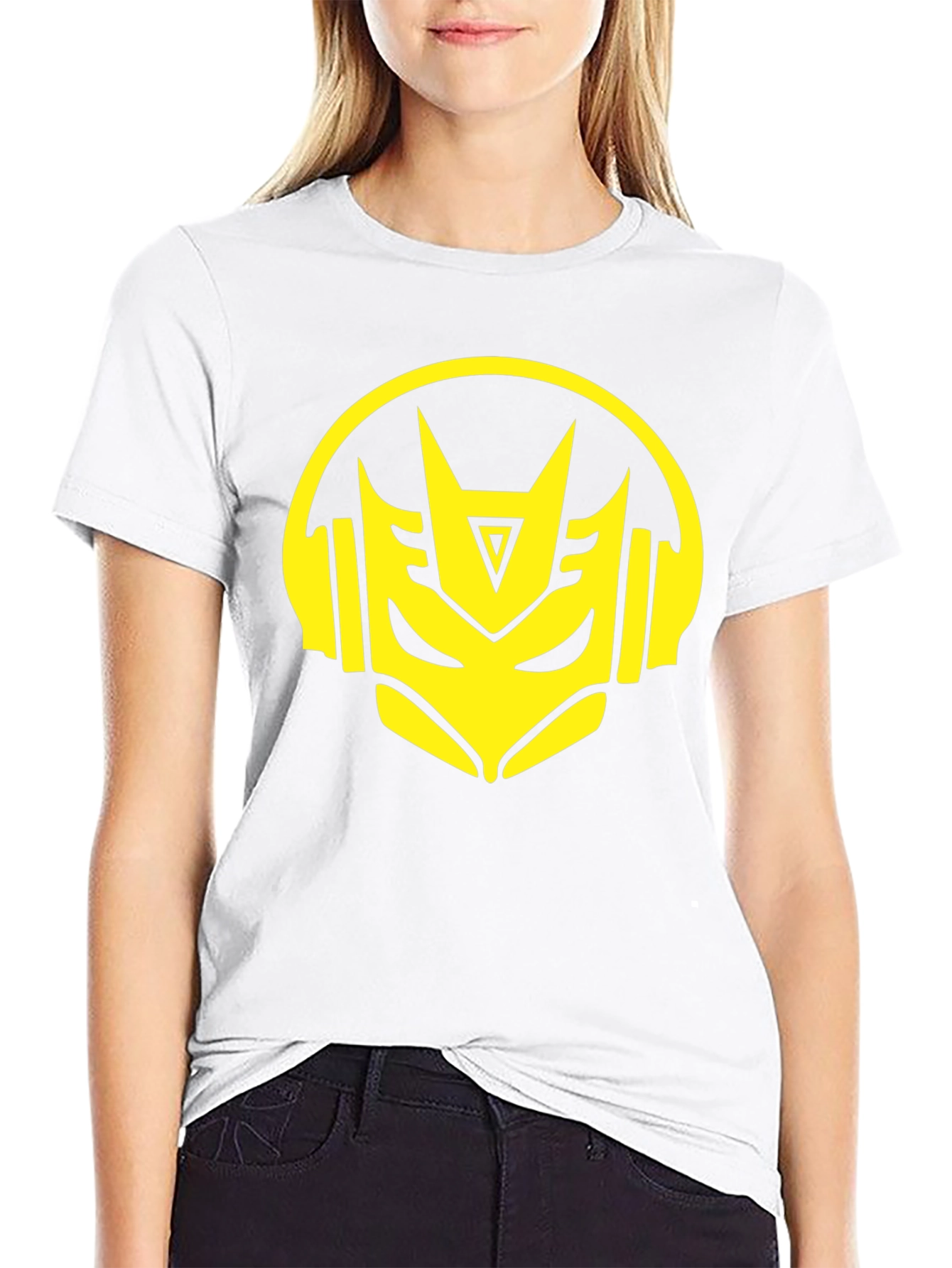 Robot Headphone Graphic Black T-Shirt