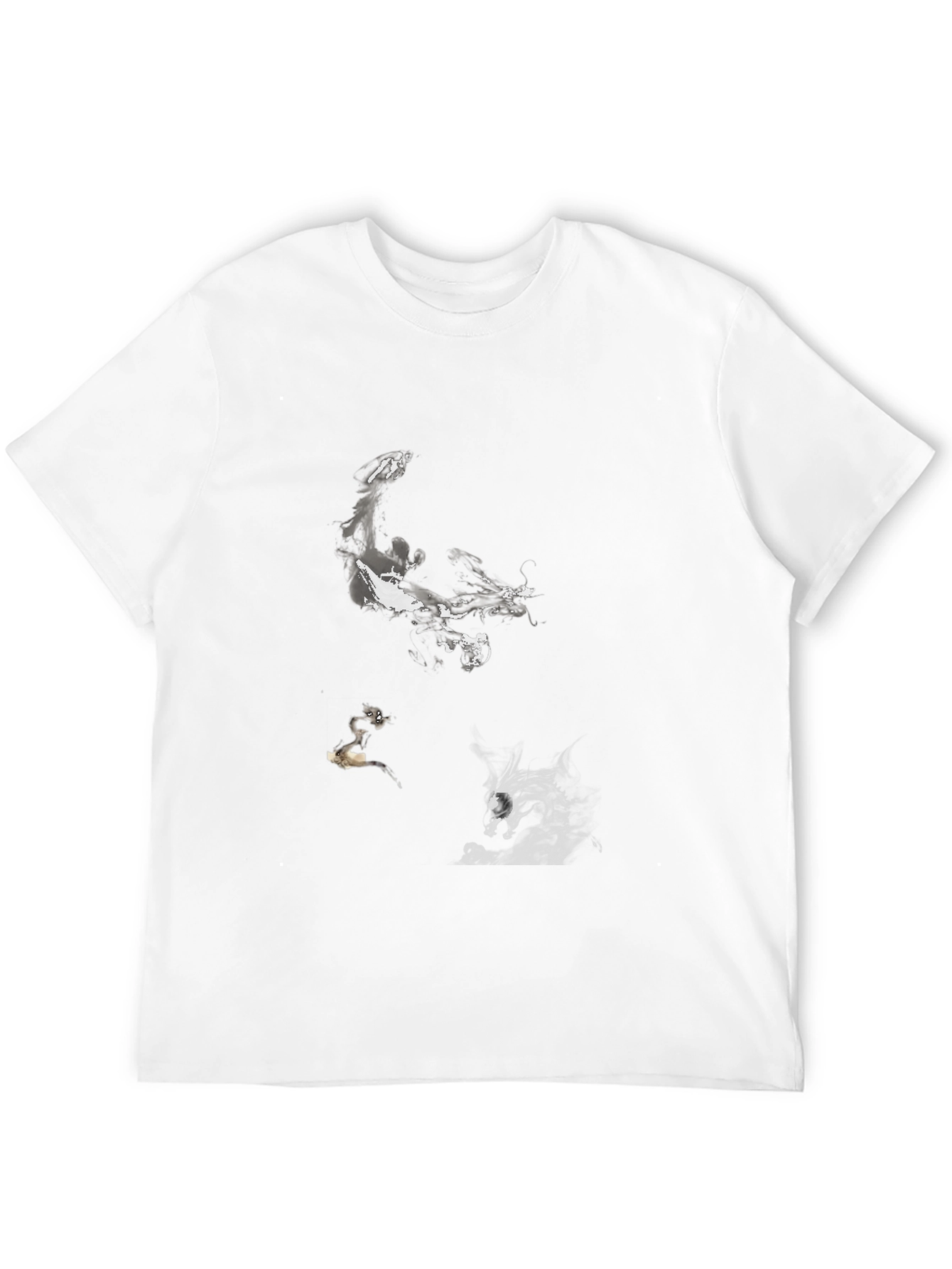 Abstract Art Print Black T-Shirt