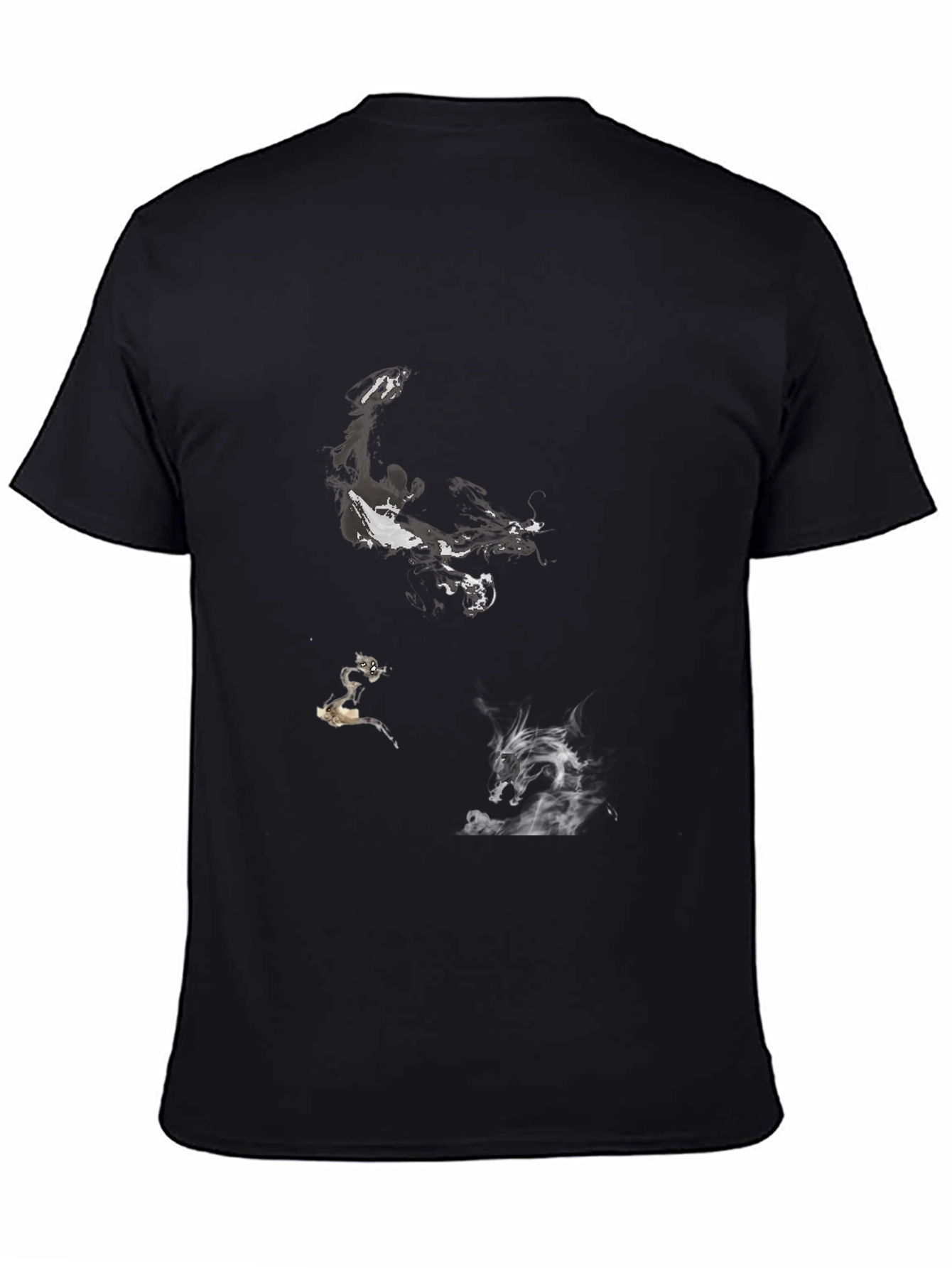 Abstract Art Print Black T-Shirt