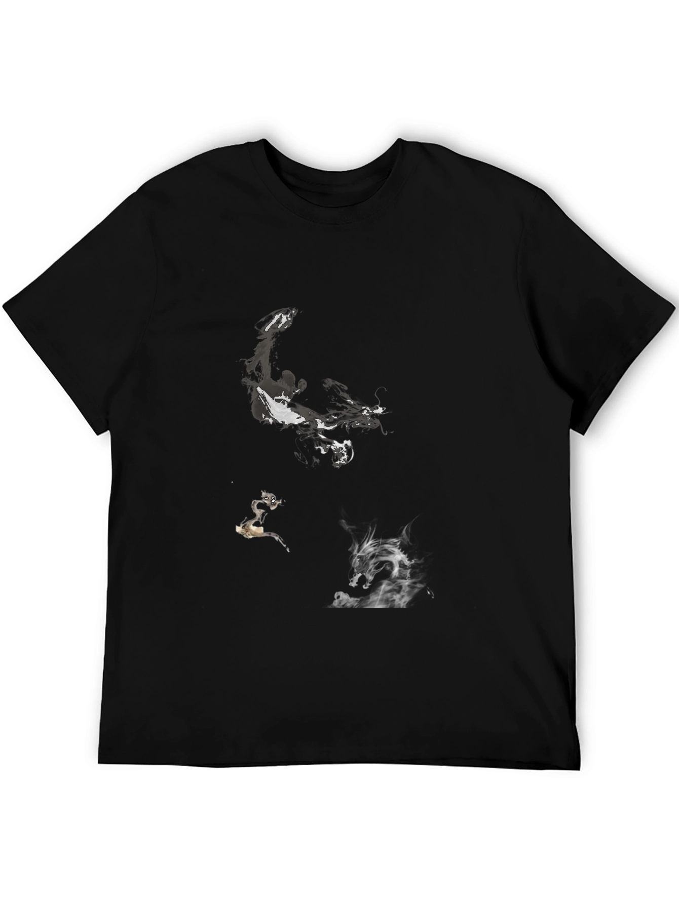 Abstract Art Print Black T-Shirt