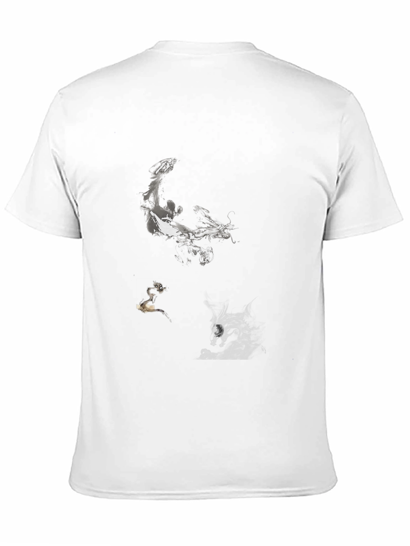 Abstract Art Print Black T-Shirt