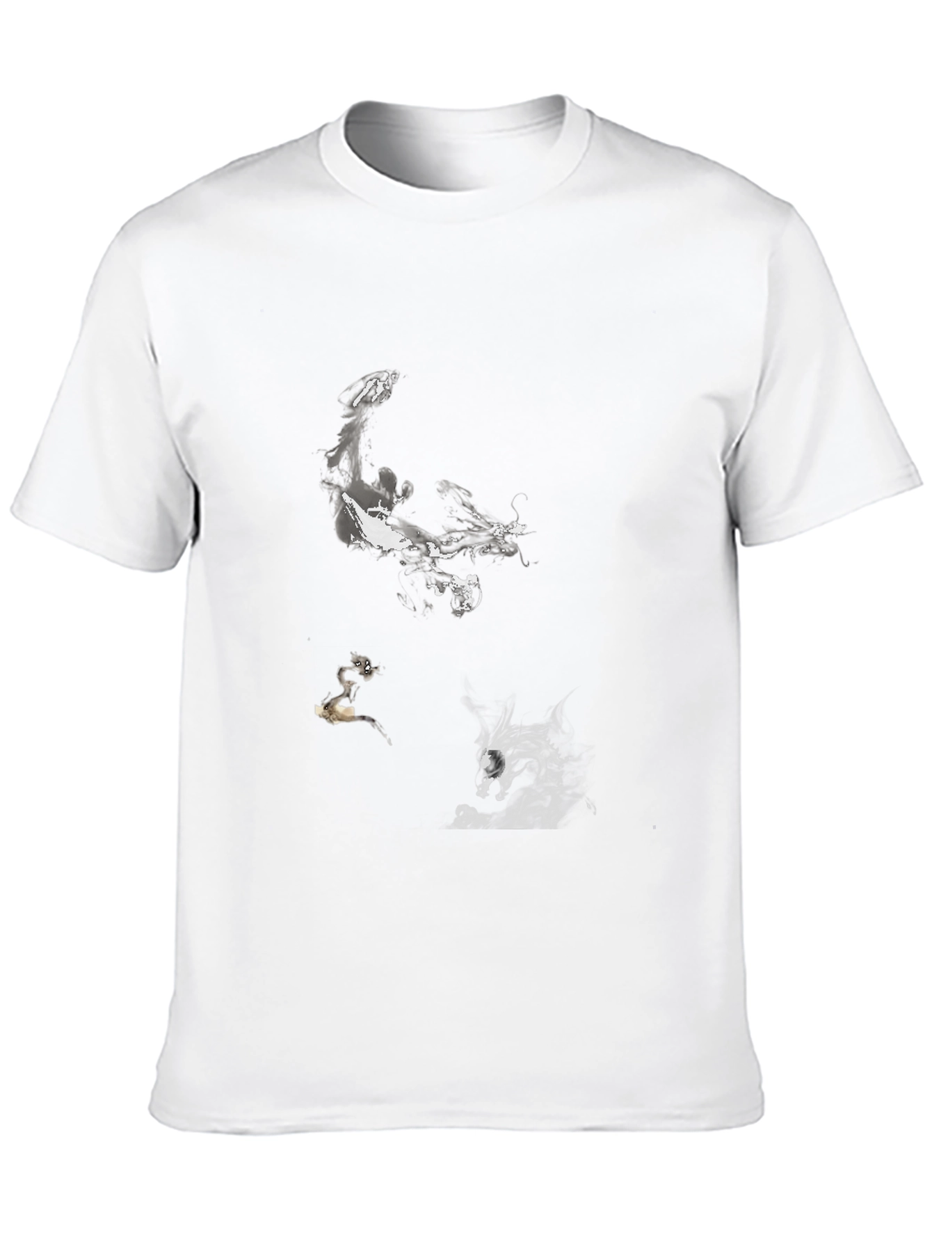 Abstract Art Print Black T-Shirt