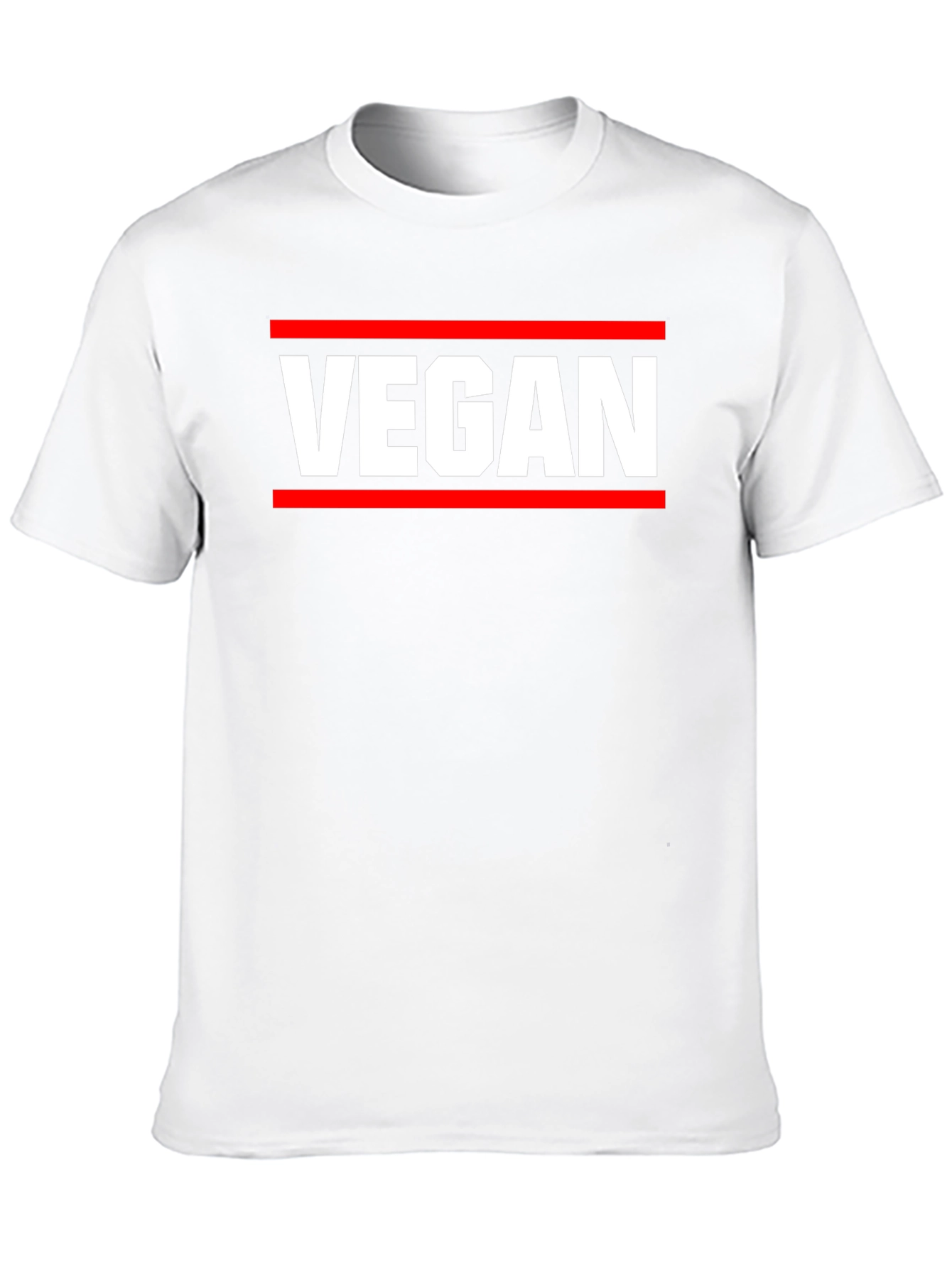 Vegan Statement T-Shirt - Red and White Graphic Tee