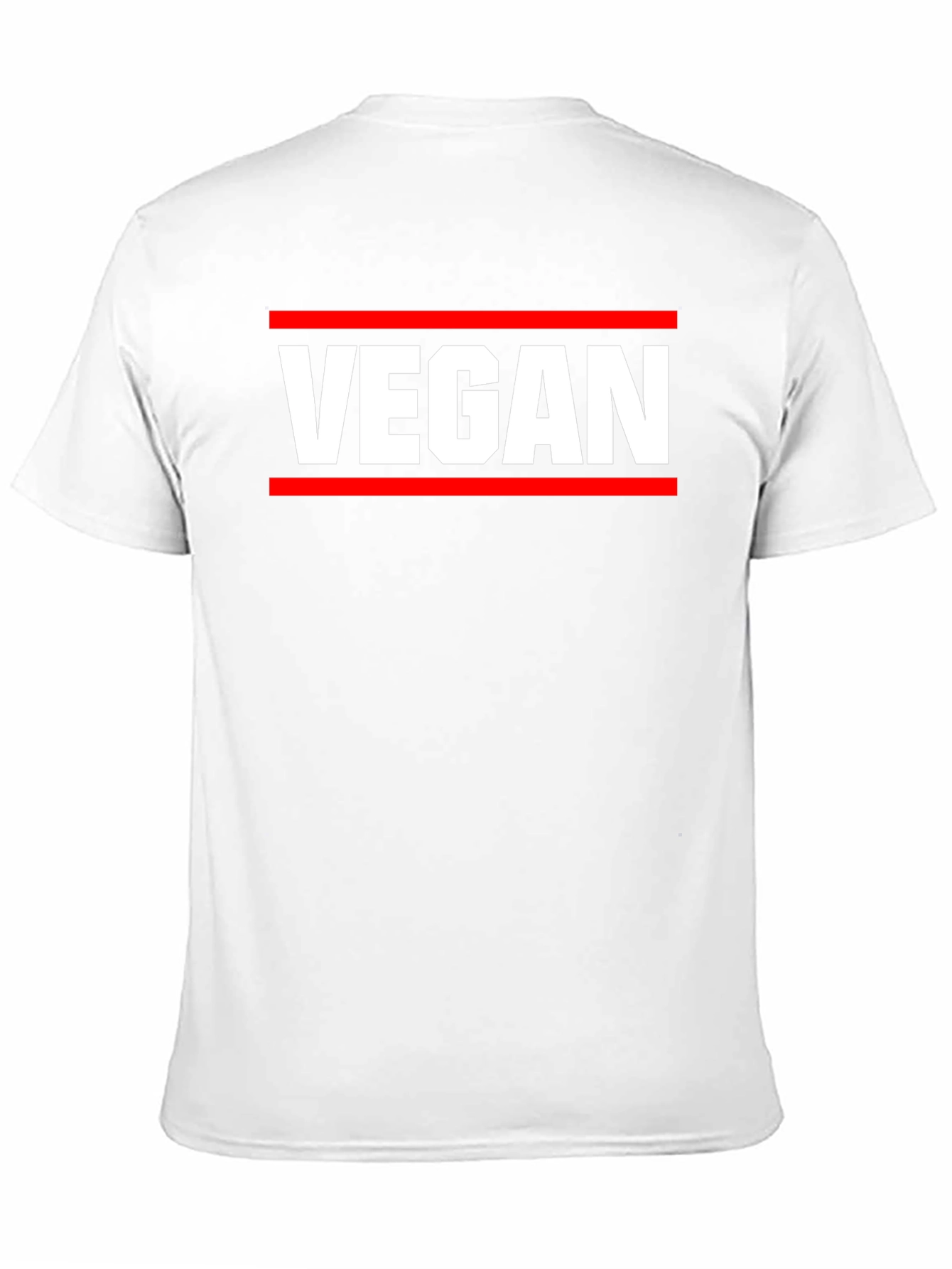 Vegan Statement T-Shirt - Red and White Graphic Tee