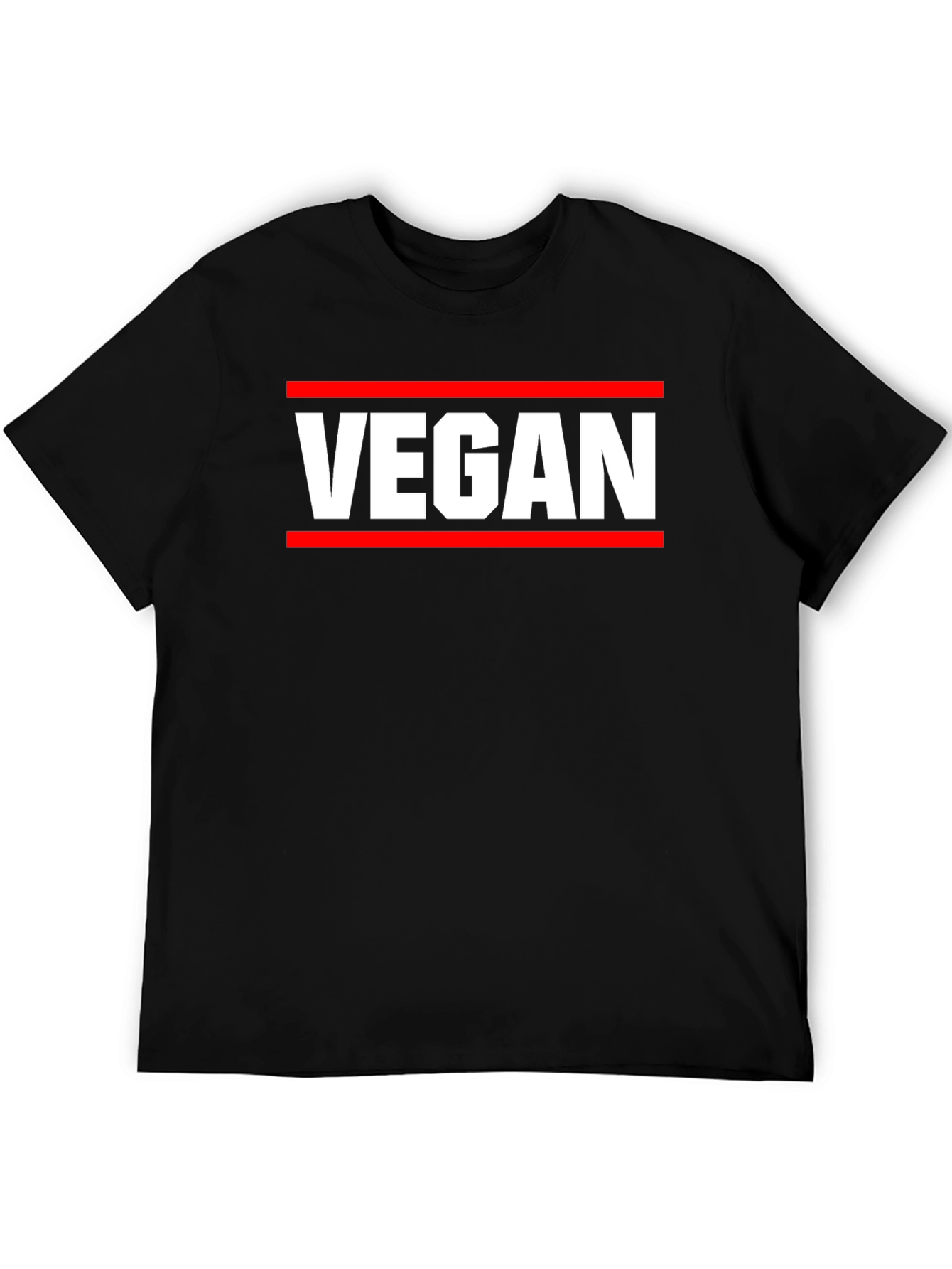 Vegan Statement T-Shirt - Red and White Graphic Tee