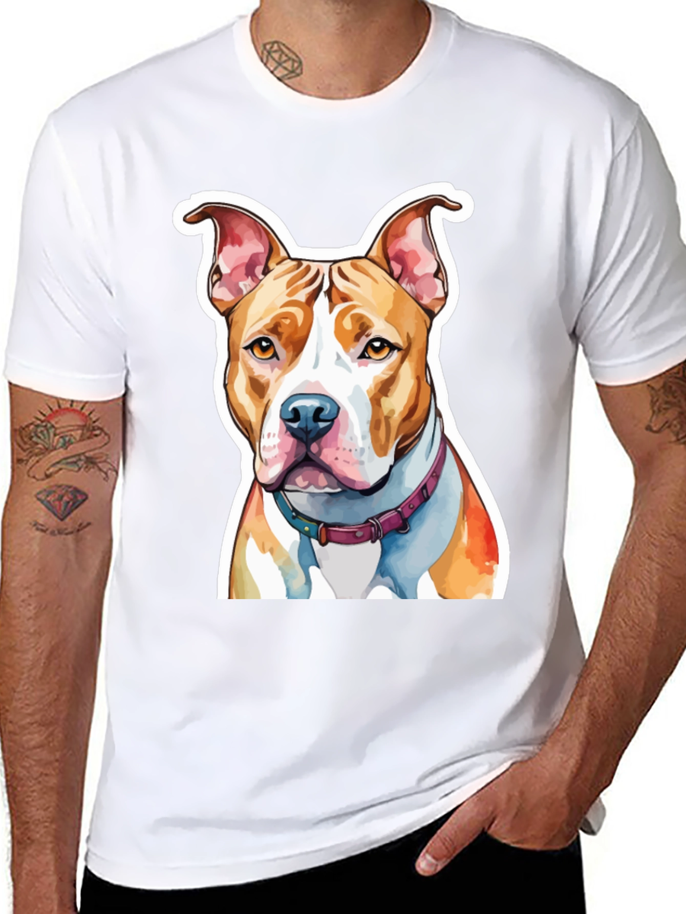 Pitbull Dog Graphic Tee - Unique Pet Lovers T-Shirt