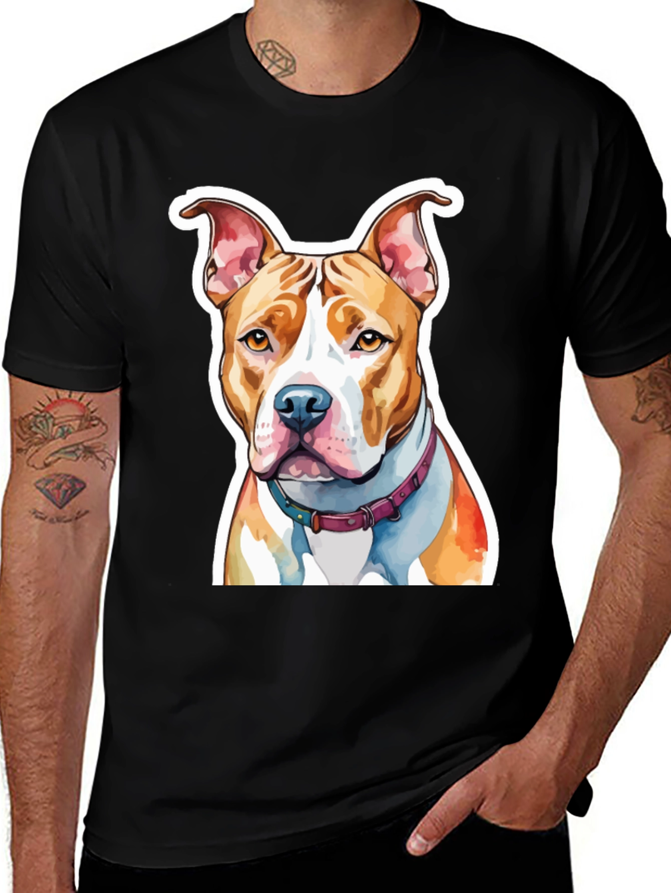 Pitbull Dog Graphic Tee - Unique Pet Lovers T-Shirt