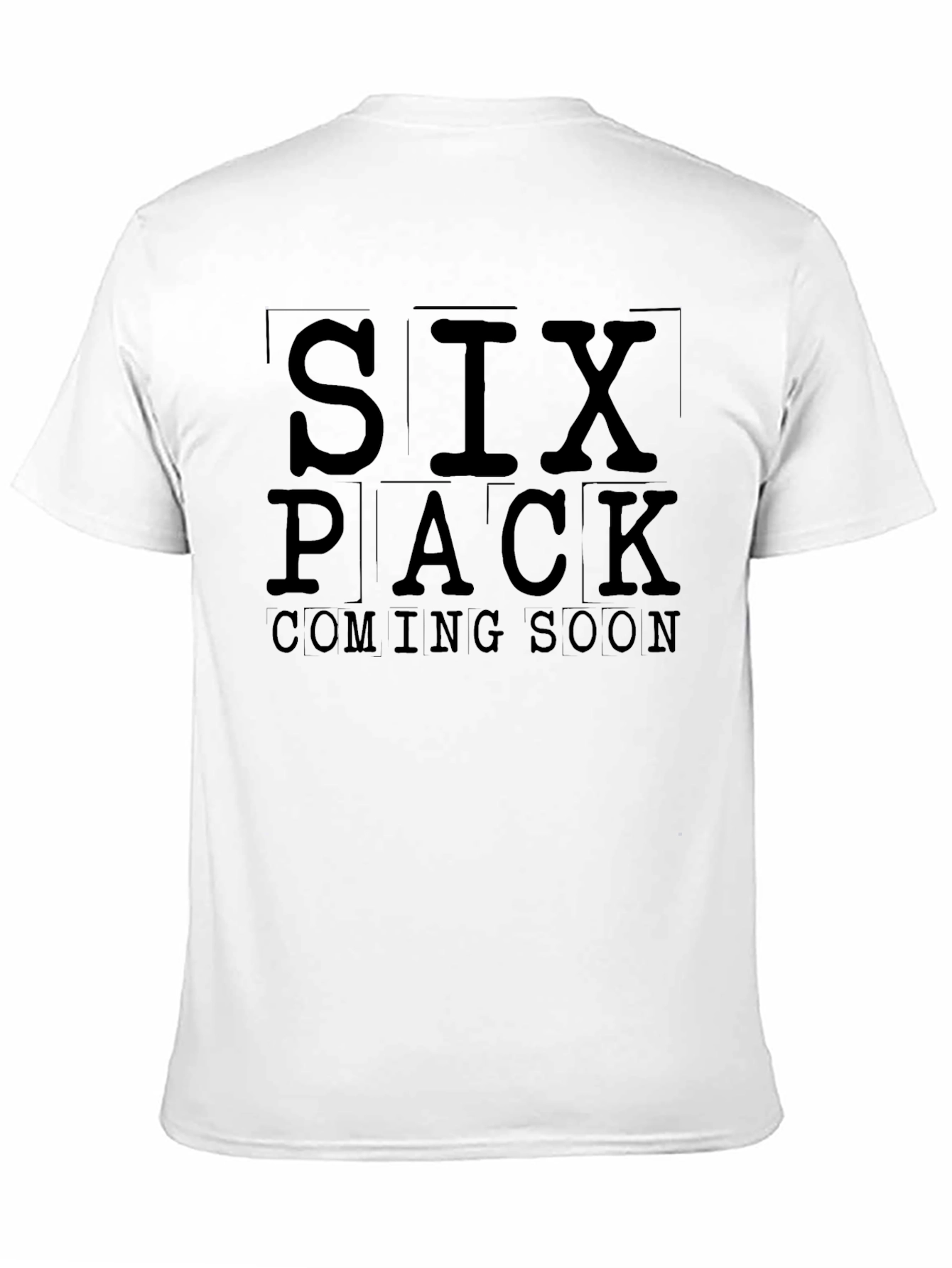 Six Pack Coming Soon Mens Black T-Shirt