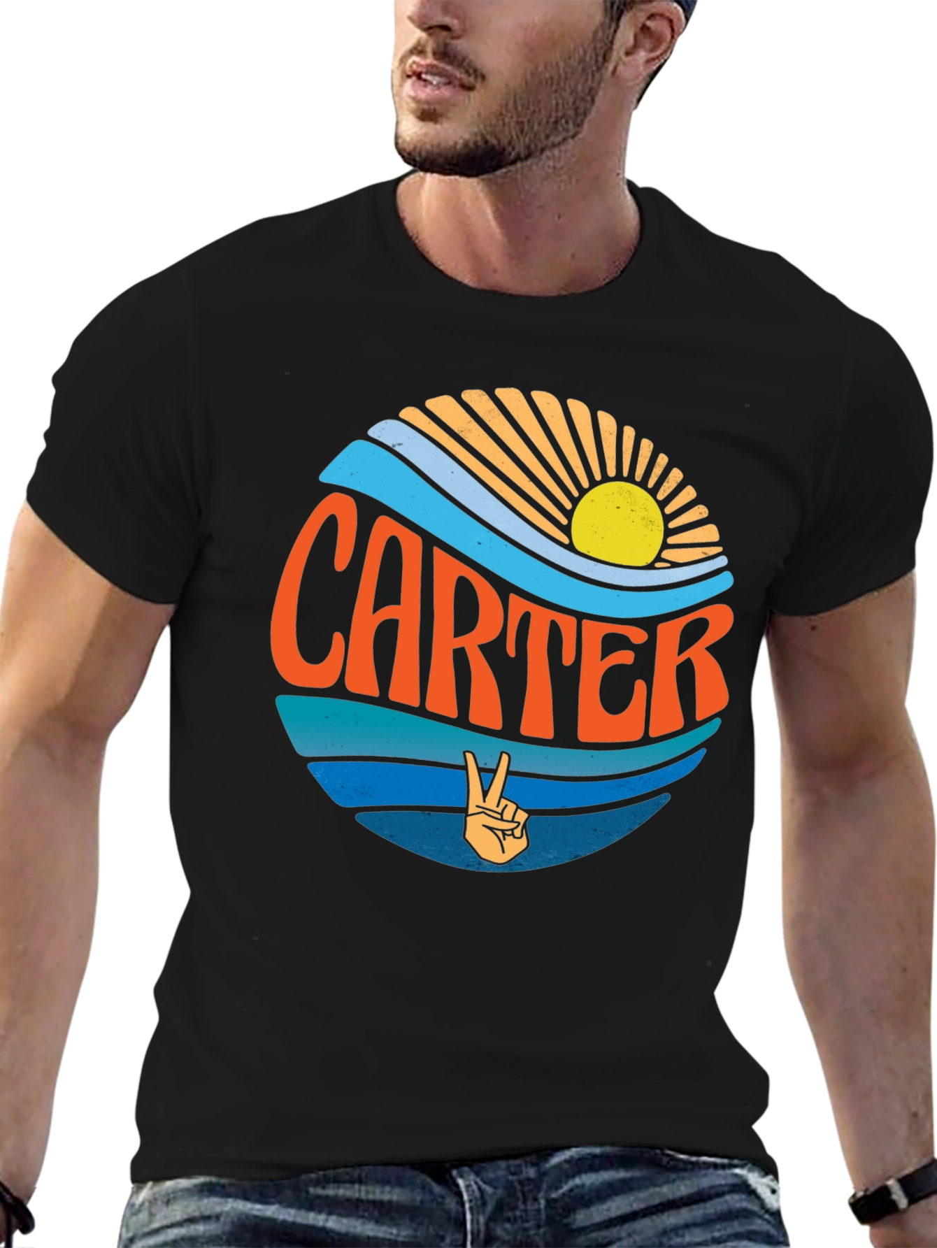 Carter Retro Graphic T-Shirt - Hippie Vibes